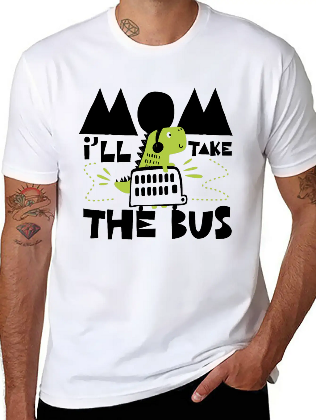 I´ll Take The Bus, Mom Breathable Soft Cotton T-Shirt – Timeless Casual Look