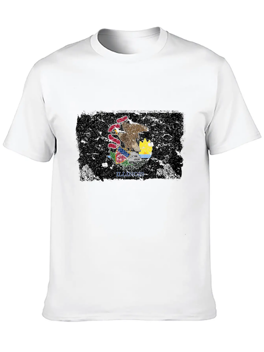 Illinois Vintage Flag Unisex Casual T-Shirt – Clean Design For Daily Comfort