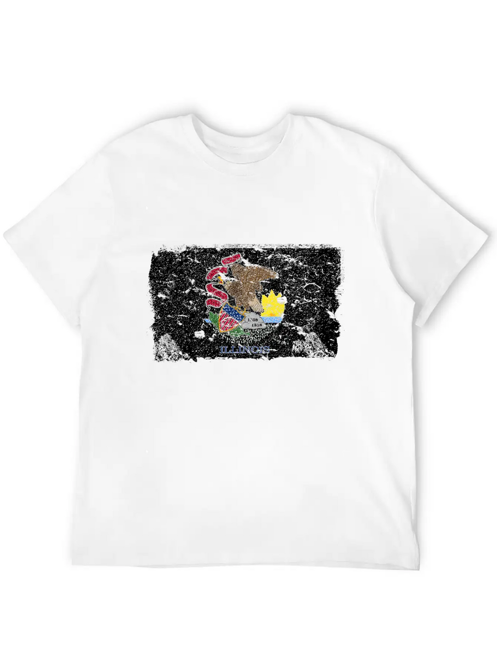 Illinois Vintage Flag Unisex Casual T-Shirt – Clean Design For Daily Comfort