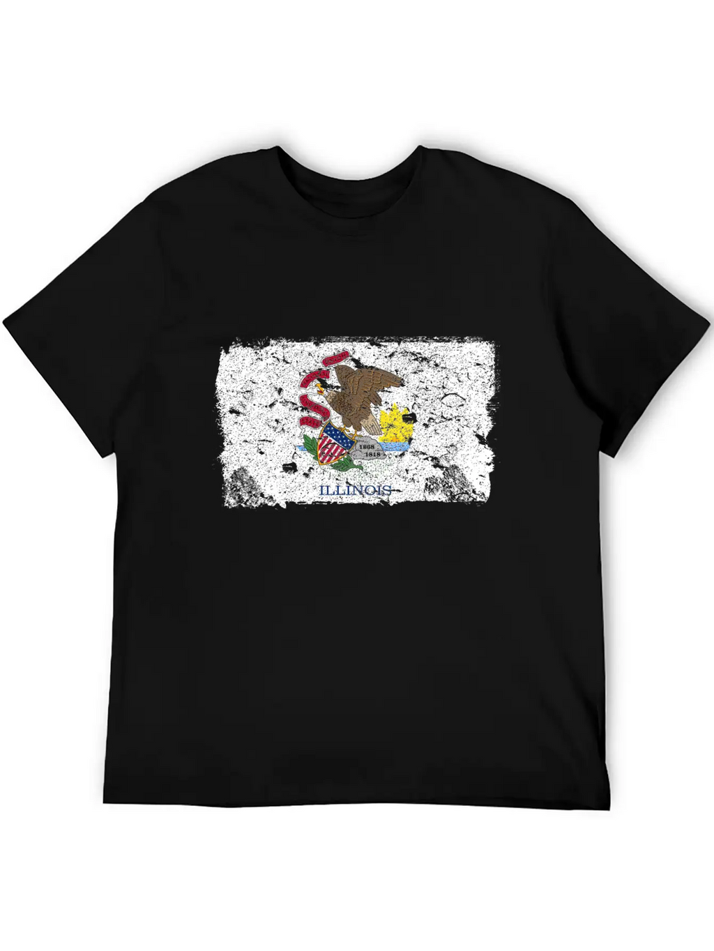 Illinois Vintage Flag Unisex Casual T-Shirt – Clean Design For Daily Comfort