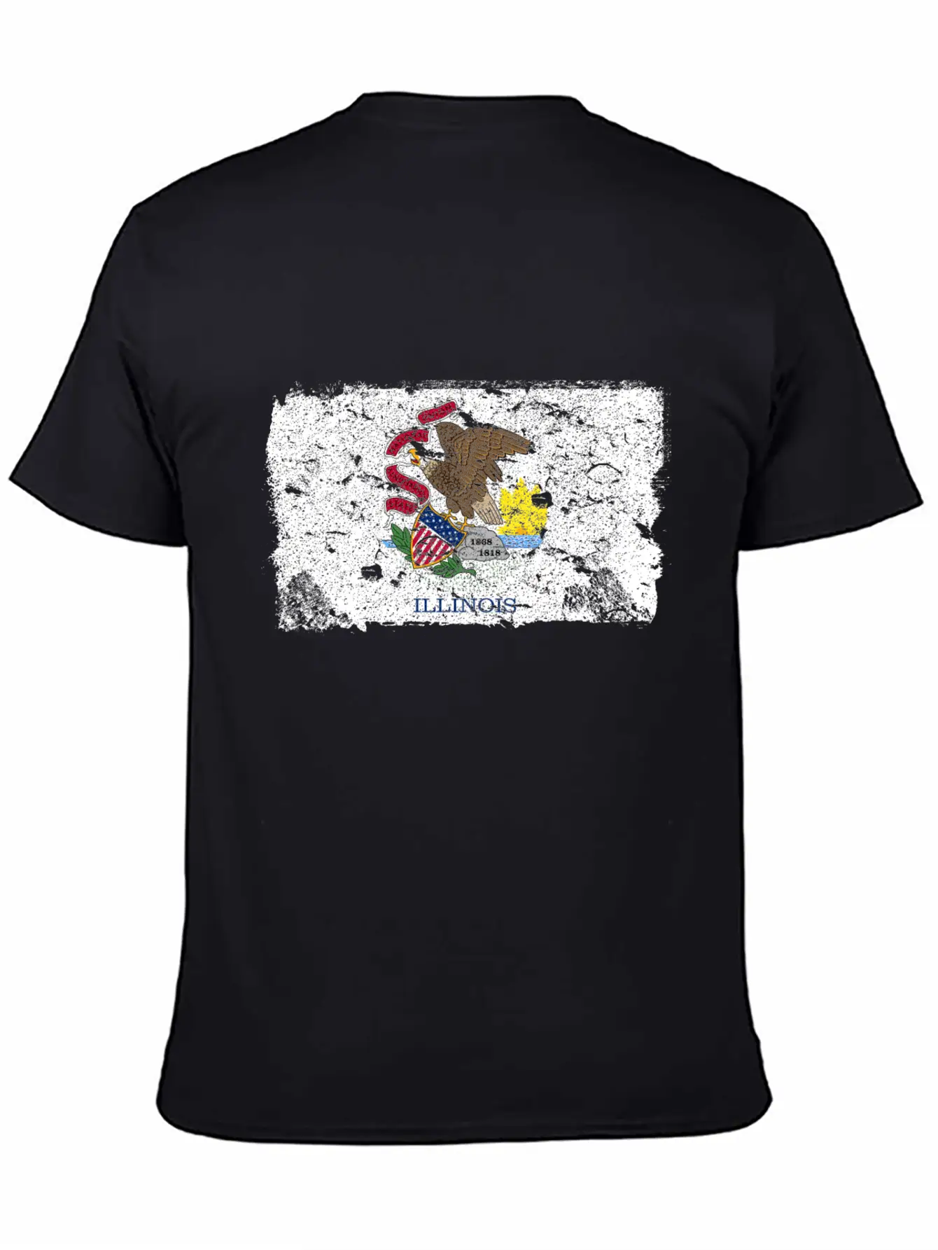 Illinois Vintage Flag Unisex Casual T-Shirt – Clean Design For Daily Comfort
