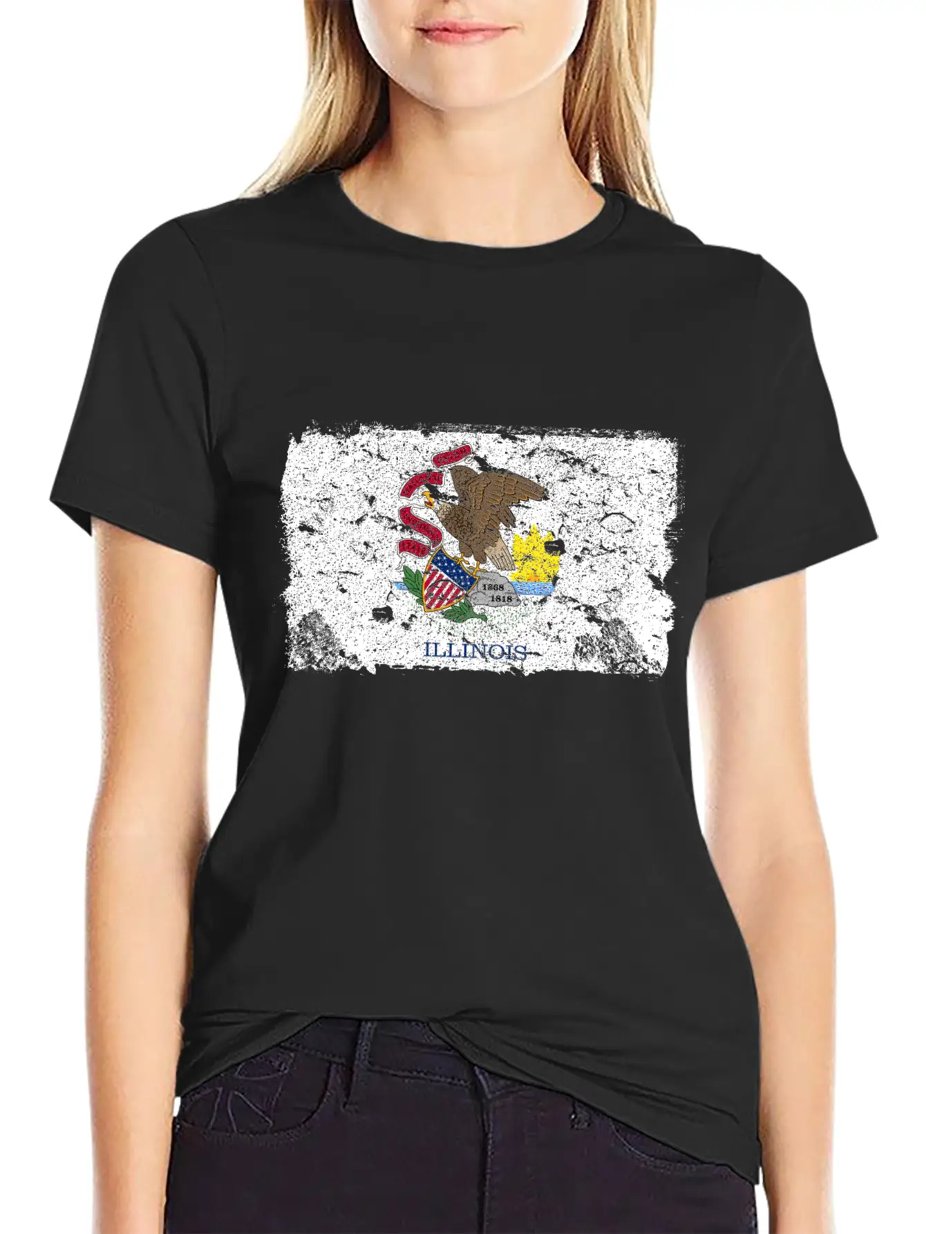 Illinois Vintage Flag Unisex Casual T-Shirt – Clean Design For Daily Comfort