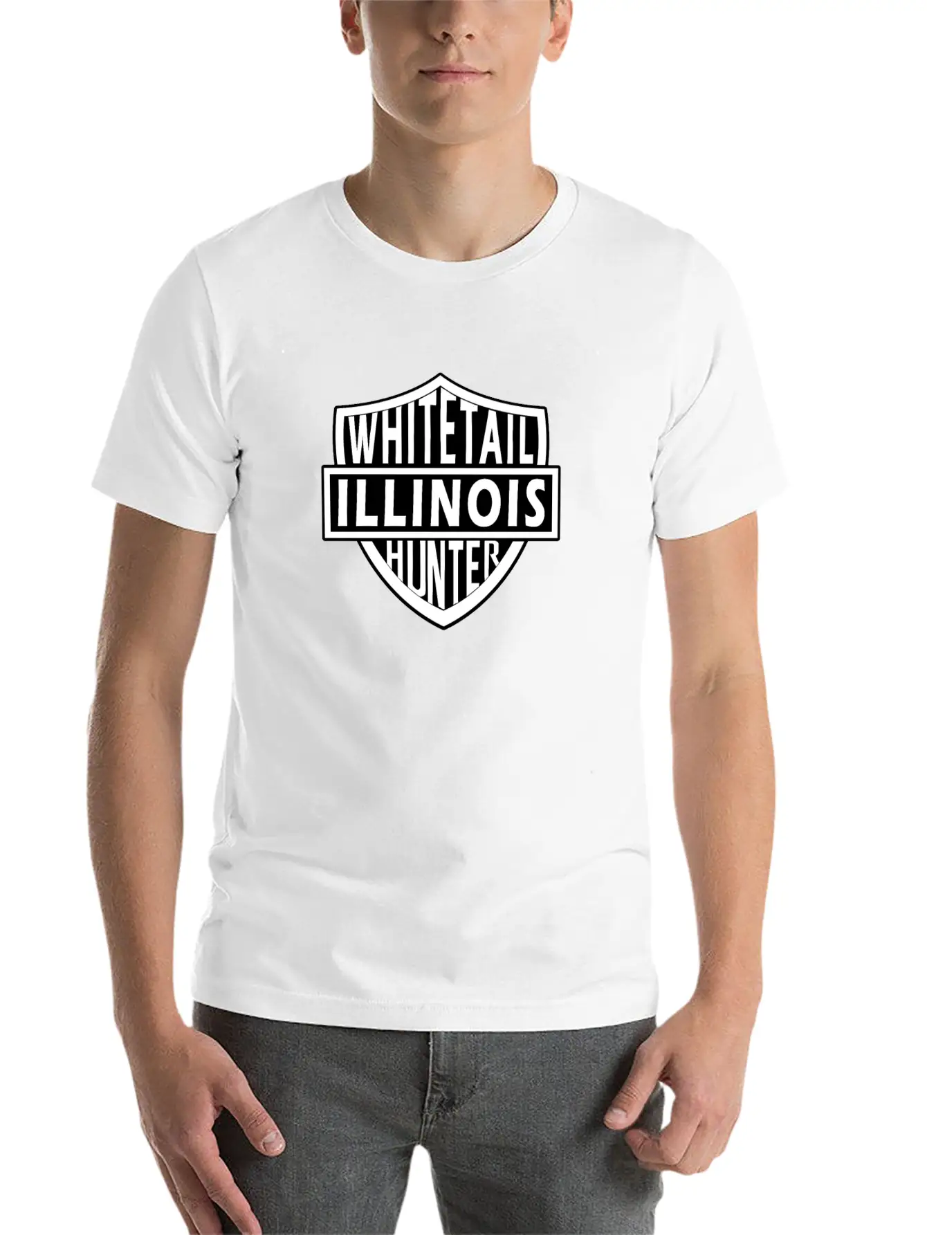 Illinois Whitetail Hunter Unisex Casual T-Shirt – Clean Design For Daily Comfort