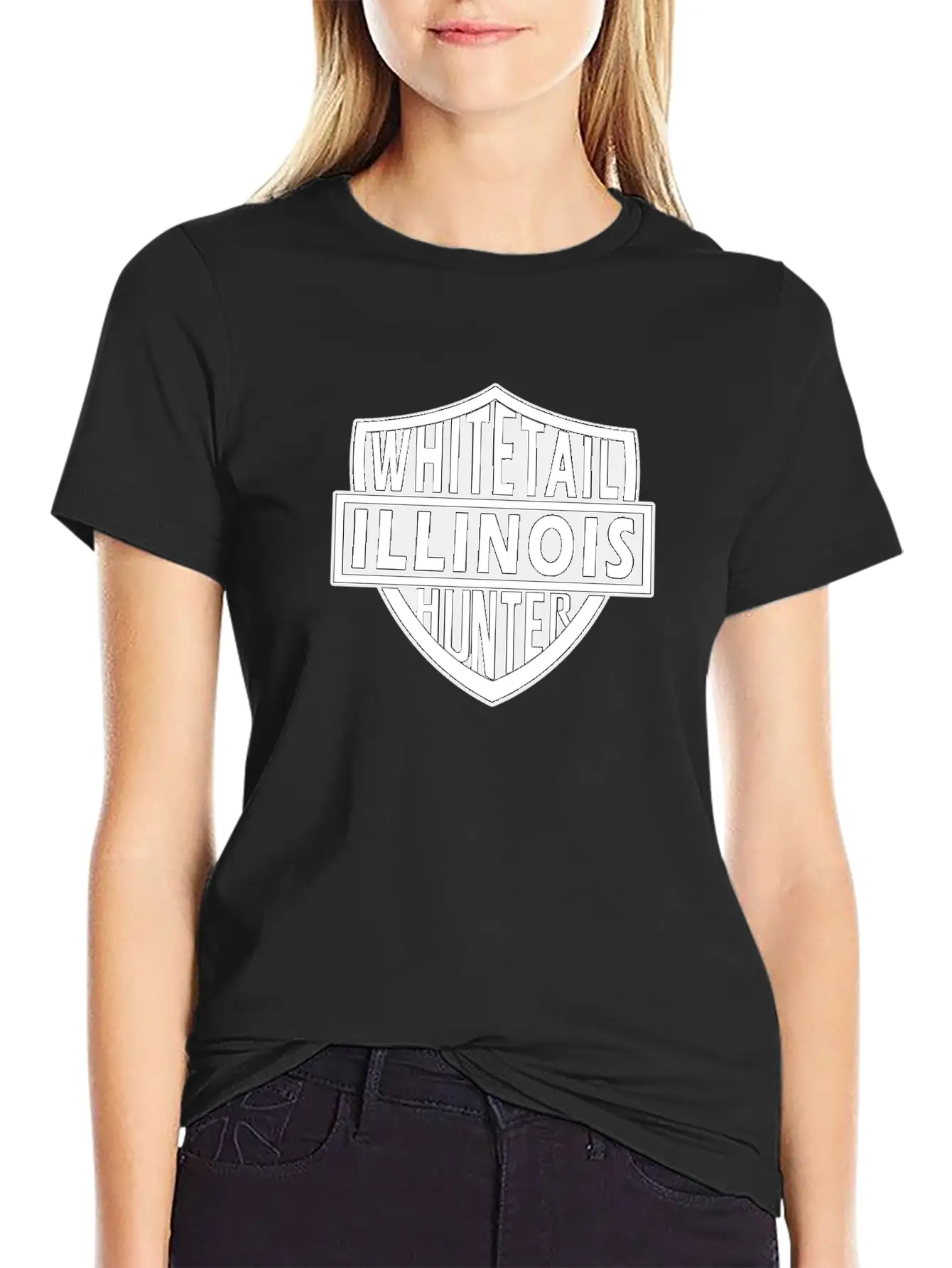 Illinois Whitetail Hunter Unisex Casual T-Shirt – Clean Design For Daily Comfort