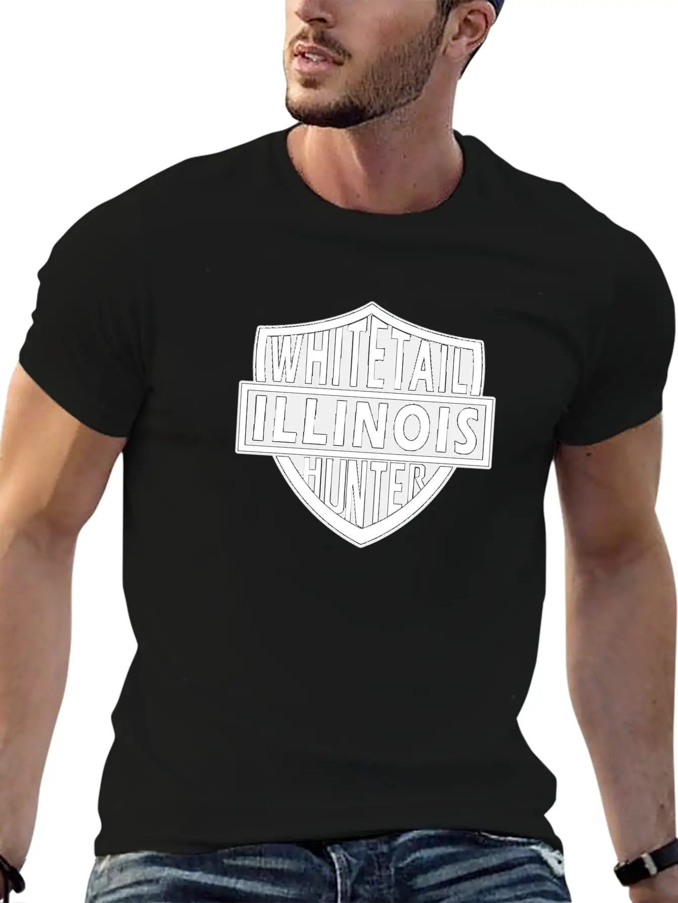 Illinois Whitetail Hunter Unisex Casual T-Shirt – Clean Design For Daily Comfort