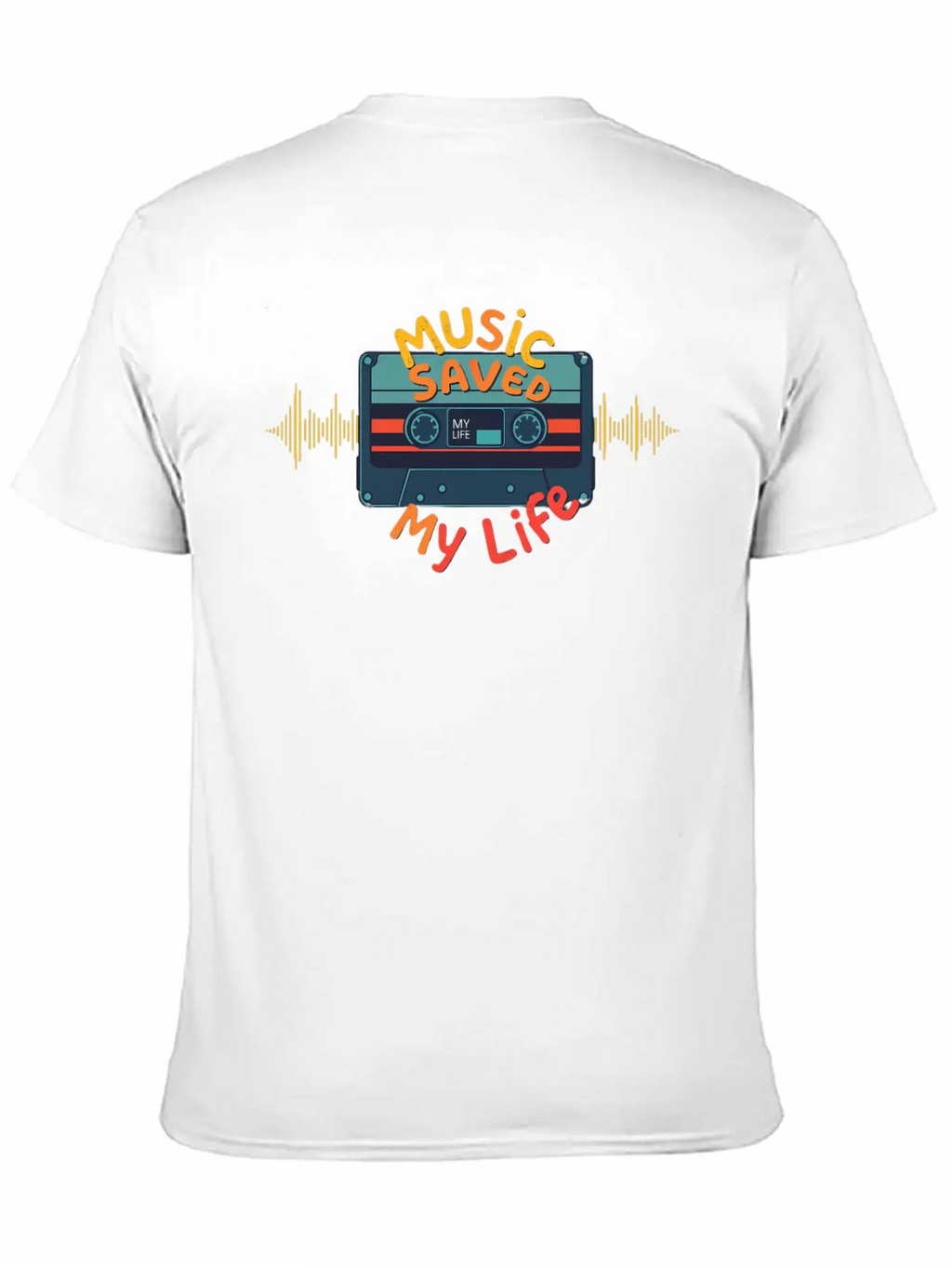 Illustration Of A Vintage Cassette Tape Unrolli Breathable Soft Cotton T-Shirt – Timeless Casual Look