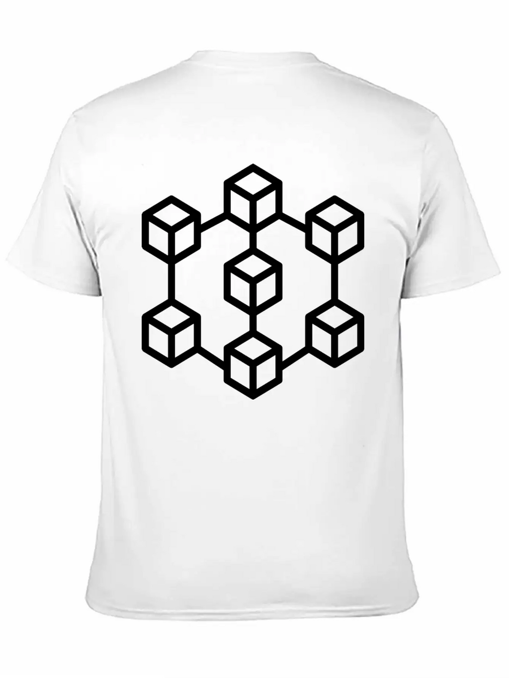 Illustration Of Blockchain Crypto Classic Fit Graphic Tee For Daily Comfort – Unisex Cotton Shirt