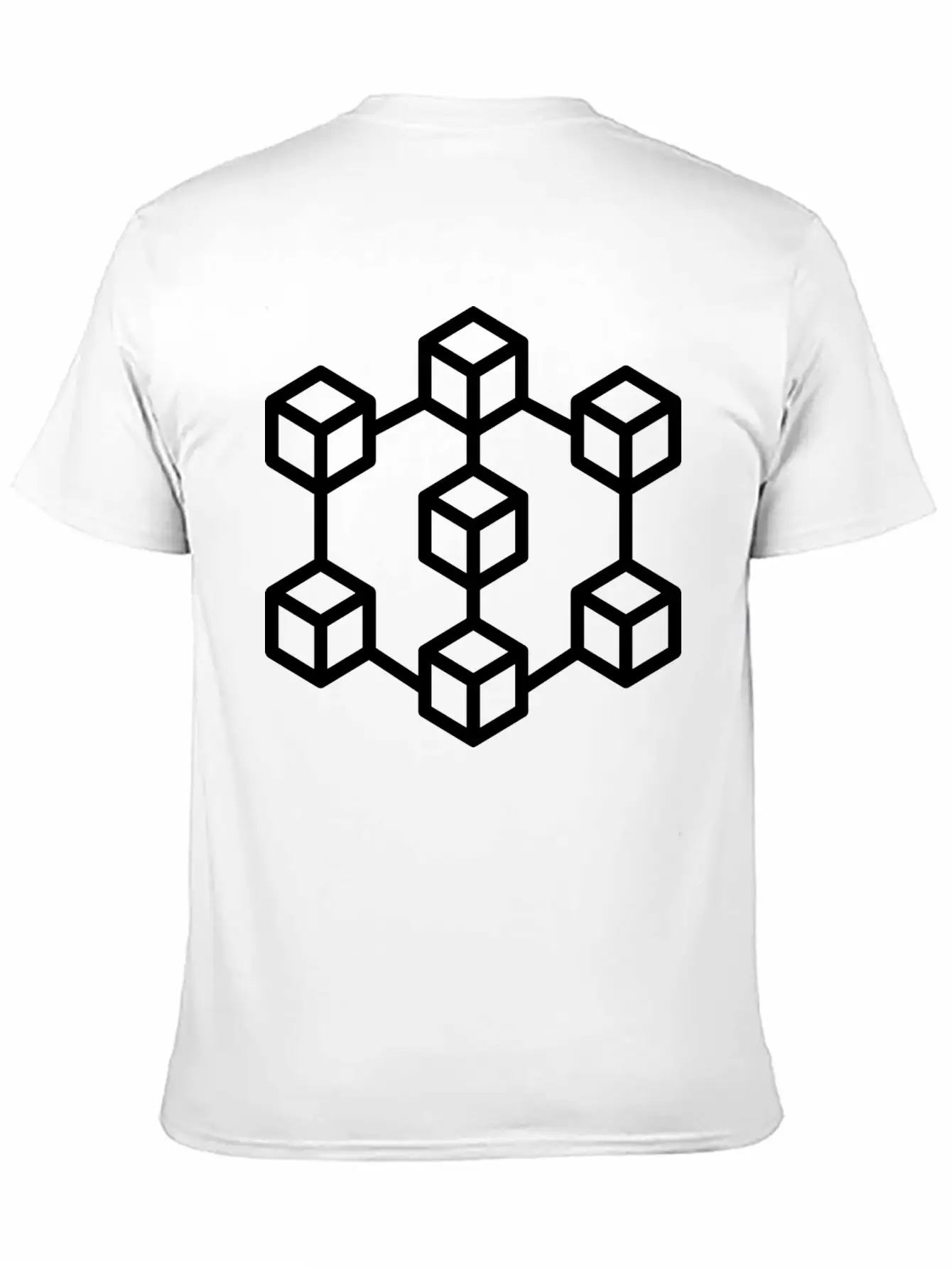 Illustration Of Blockchain Crypto Classic Fit Graphic Tee For Daily Comfort – Unisex Cotton Shirt
