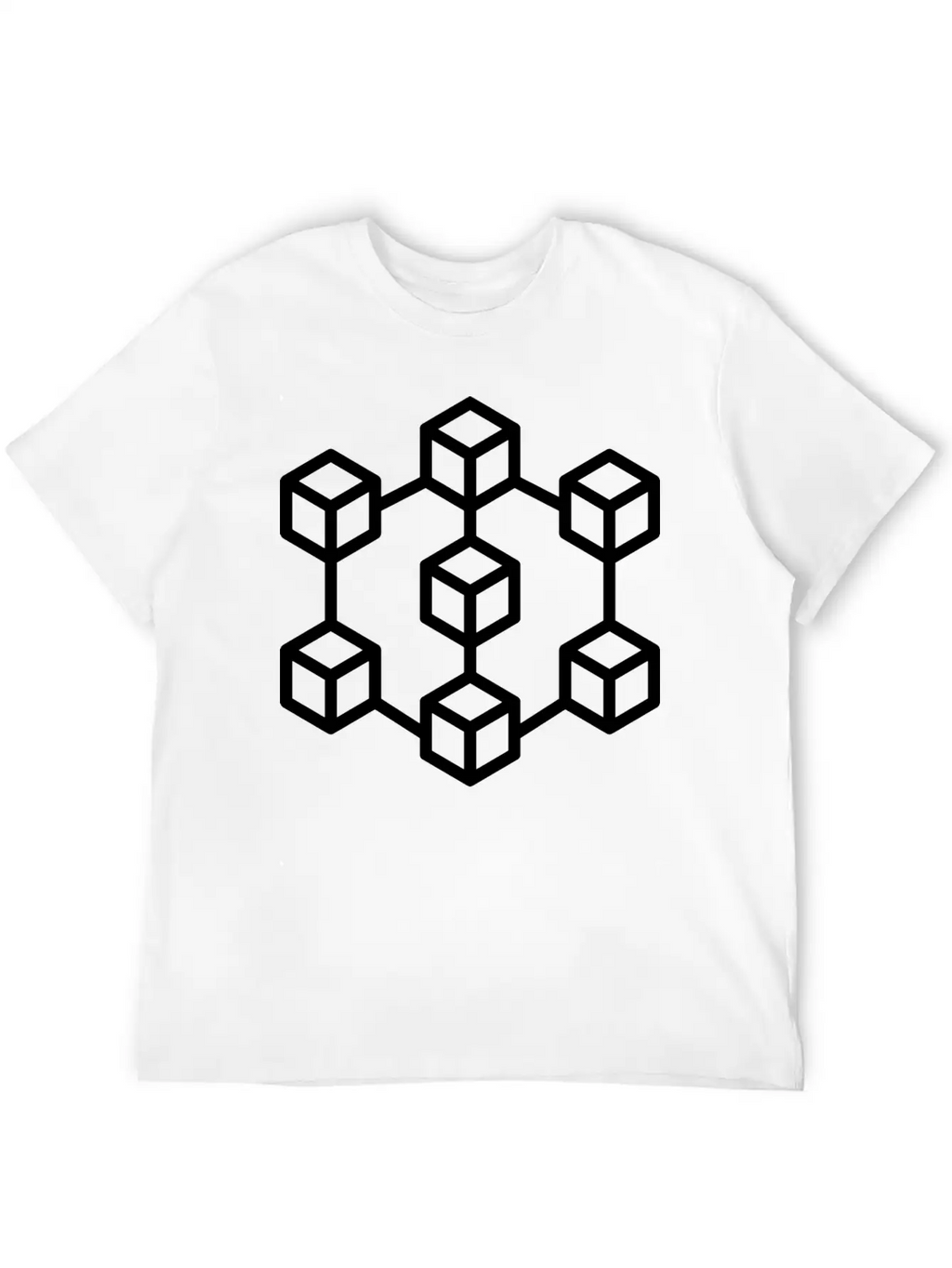 Illustration Of Blockchain Crypto Classic Fit Graphic Tee For Daily Comfort – Unisex Cotton Shirt