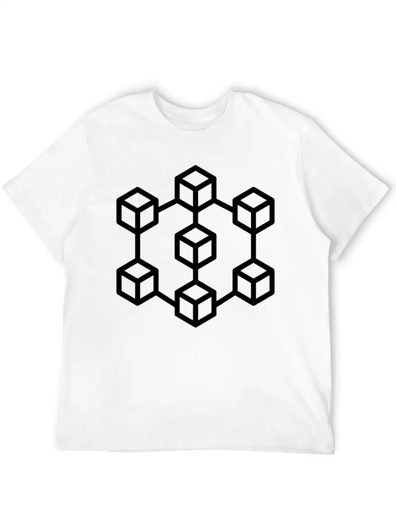 Illustration Of Blockchain Crypto Classic Fit Graphic Tee For Daily Comfort – Unisex Cotton Shirt