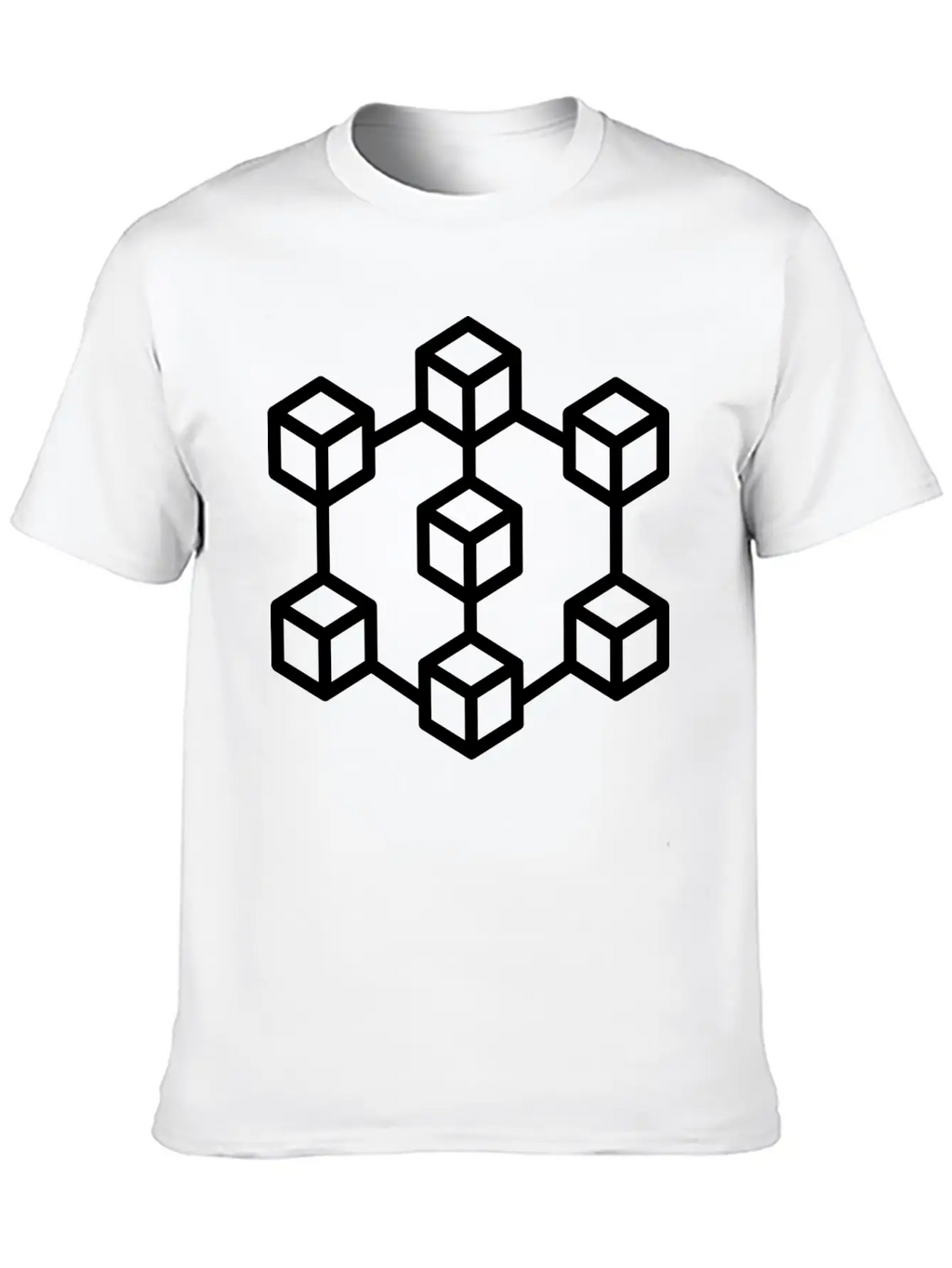 Illustration Of Blockchain Crypto Classic Fit Graphic Tee For Daily Comfort – Unisex Cotton Shirt