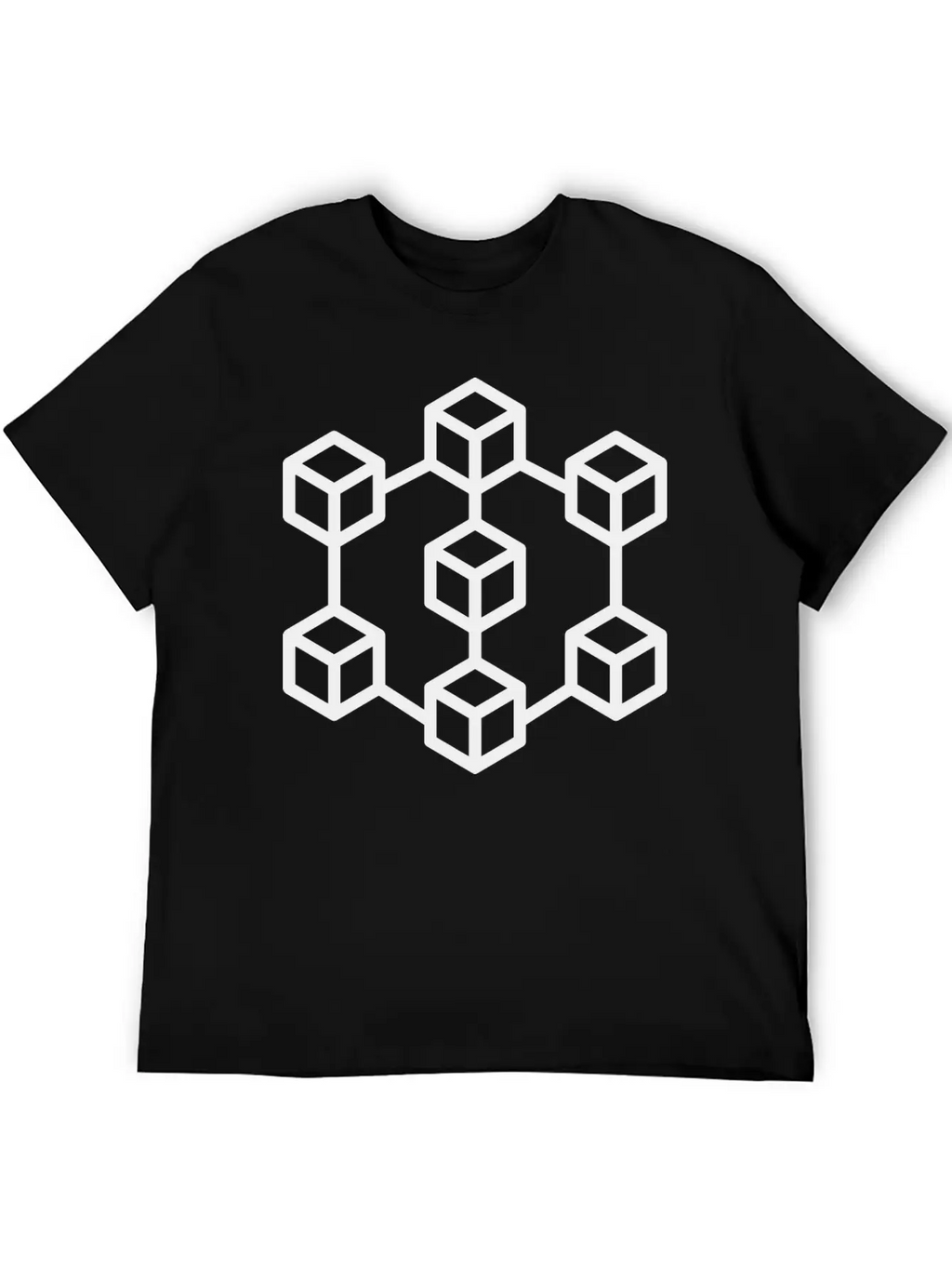 Illustration Of Blockchain Crypto Classic Fit Graphic Tee For Daily Comfort – Unisex Cotton Shirt