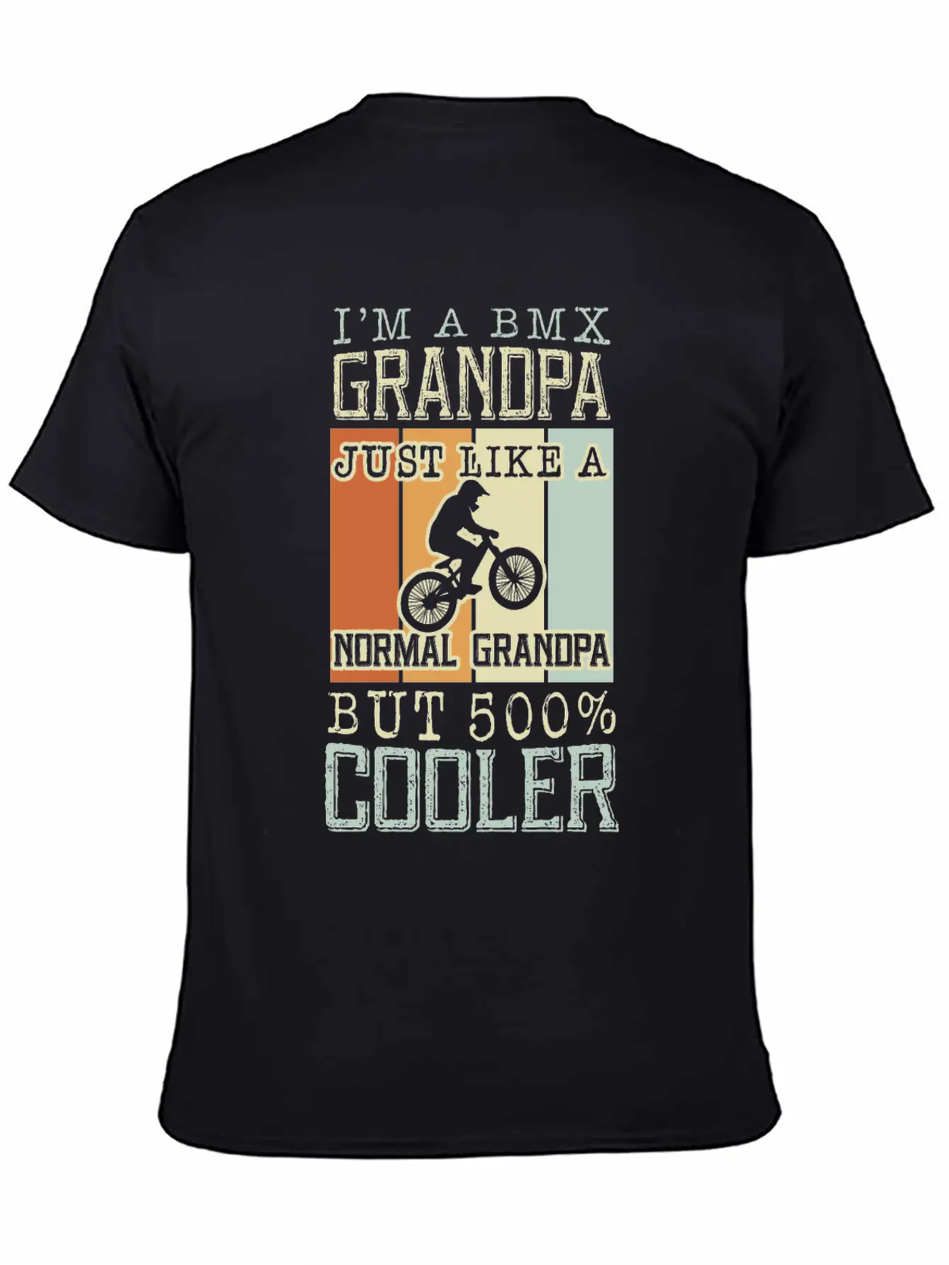 I'm A Bmx Grandpa Normal Grandpa But 500% Cooler Casual Graphic T-Shirt – Simple And Comfortable Daily Wear