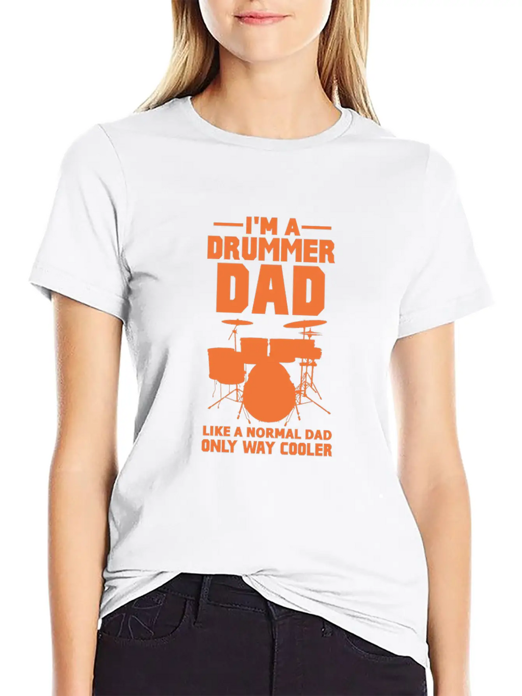 Im A Drummer Dad Like A Normal Dad Only Way Cooler Stylish Everyday T-Shirt – Unisex Basic Cotton Tee
