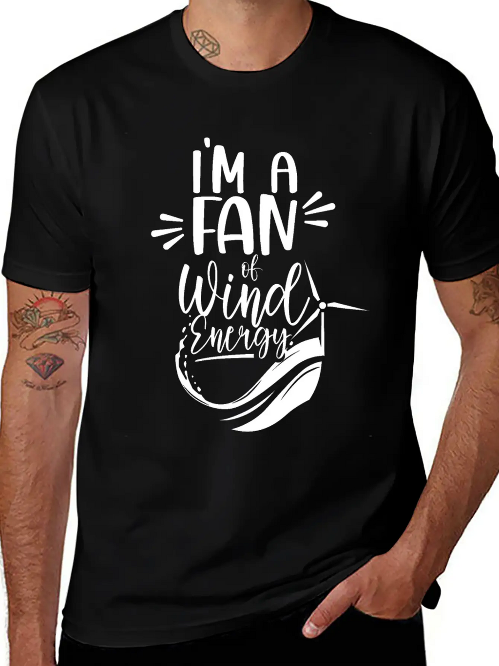 I'm A Fan Of Wind Energy Power Renewables Windmill Essential Cotton Tee For Daily Outfits – Unisex Style