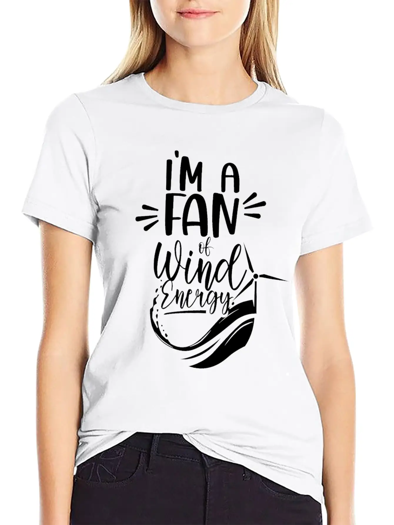 I'm A Fan Of Wind Energy Power Renewables Windmill Essential Cotton Tee For Daily Outfits – Unisex Style
