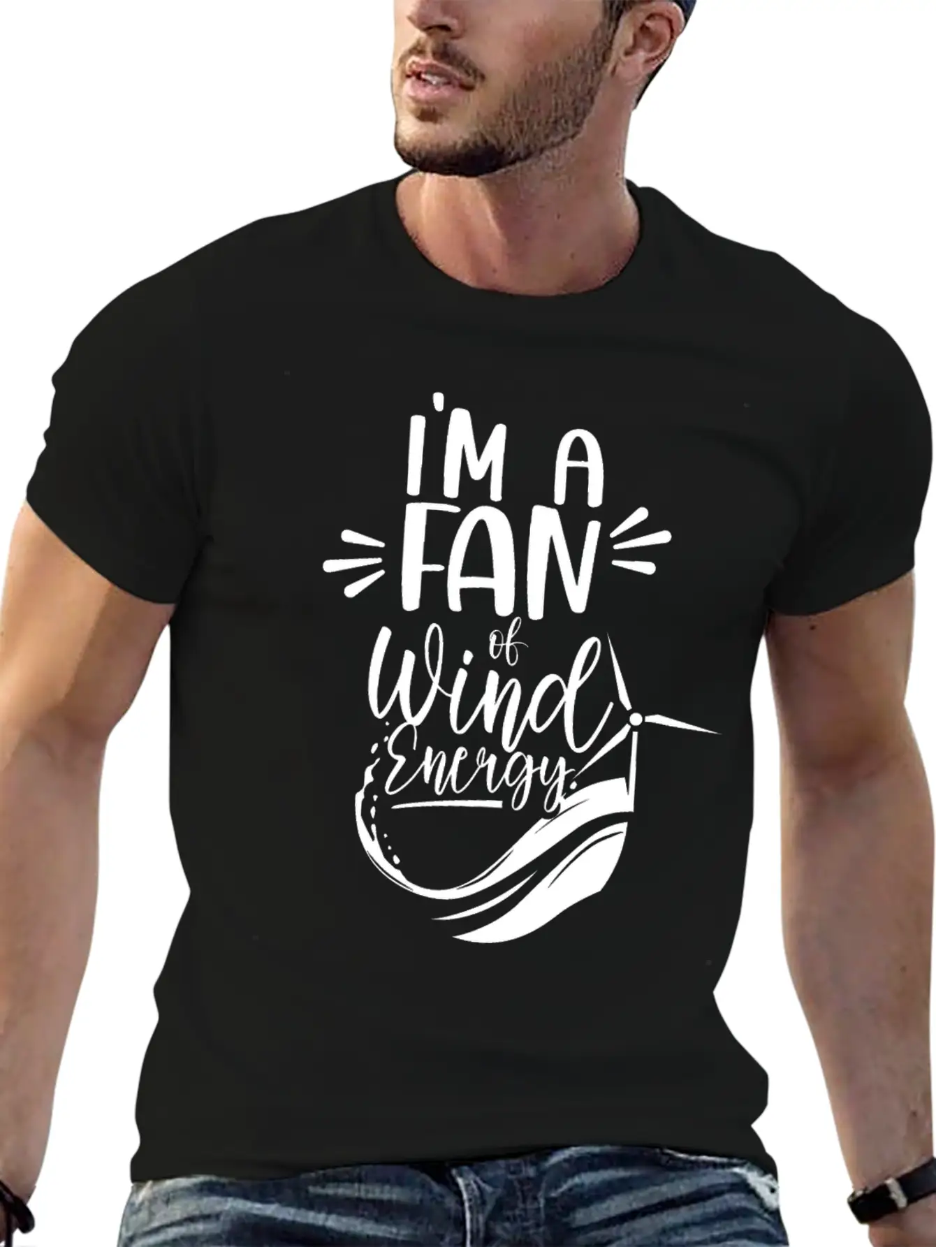 I'm A Fan Of Wind Energy Power Renewables Windmill Essential Cotton Tee For Daily Outfits – Unisex Style