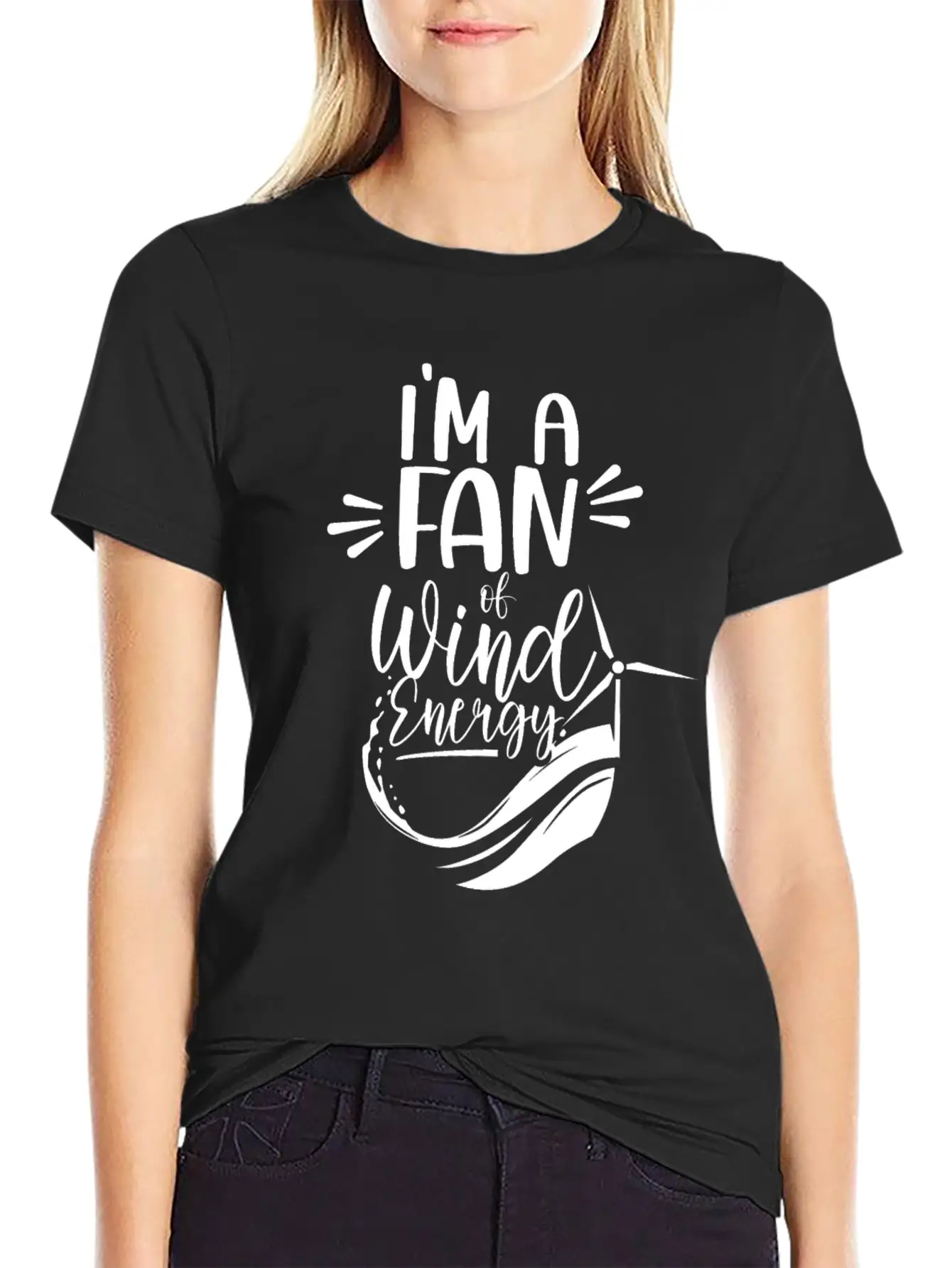 I'm A Fan Of Wind Energy Power Renewables Windmill Essential Cotton Tee For Daily Outfits – Unisex Style