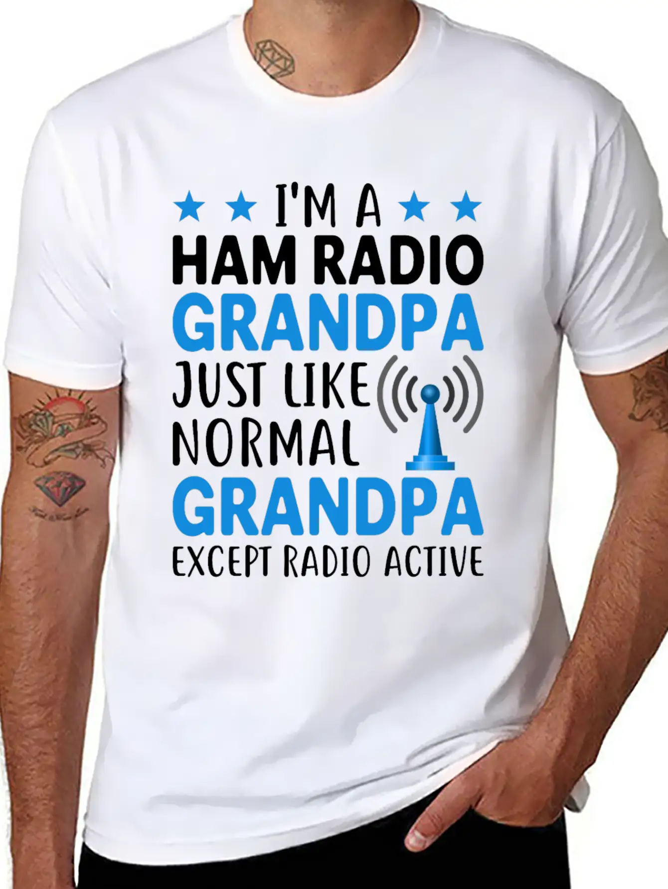 I´m A Ham Radio Grandpa Just Like Normal Grandpa E Classic Fit Graphic Tee For Daily Comfort – Unisex Cotton Shirt