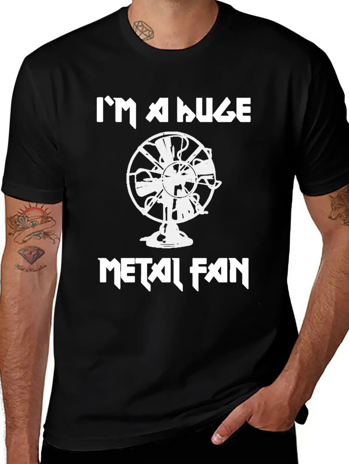 I'm A Huge Metal Fan Unisex Short Sleeve Soft Cotton T-Shirt – Casual Everyday Wear