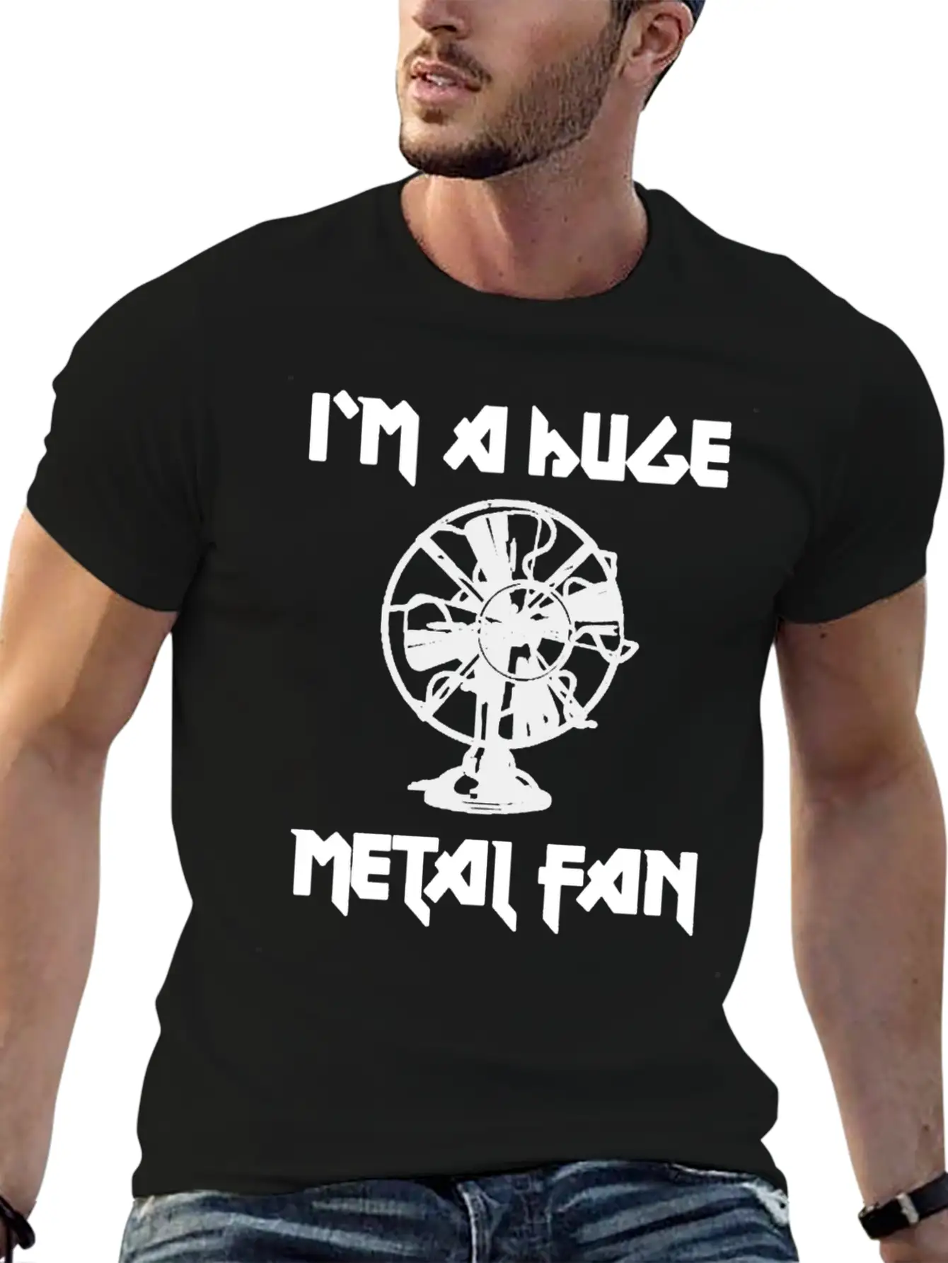 I'm A Huge Metal Fan Unisex Short Sleeve Soft Cotton T-Shirt – Casual Everyday Wear