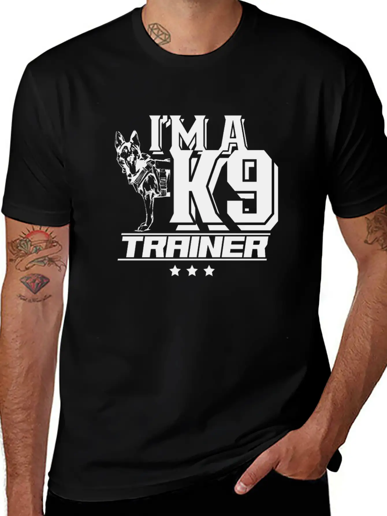 I'm A K9 Trainer Training Dog Handler Service Dog Essential Cotton Tee For Daily Outfits – Unisex Style