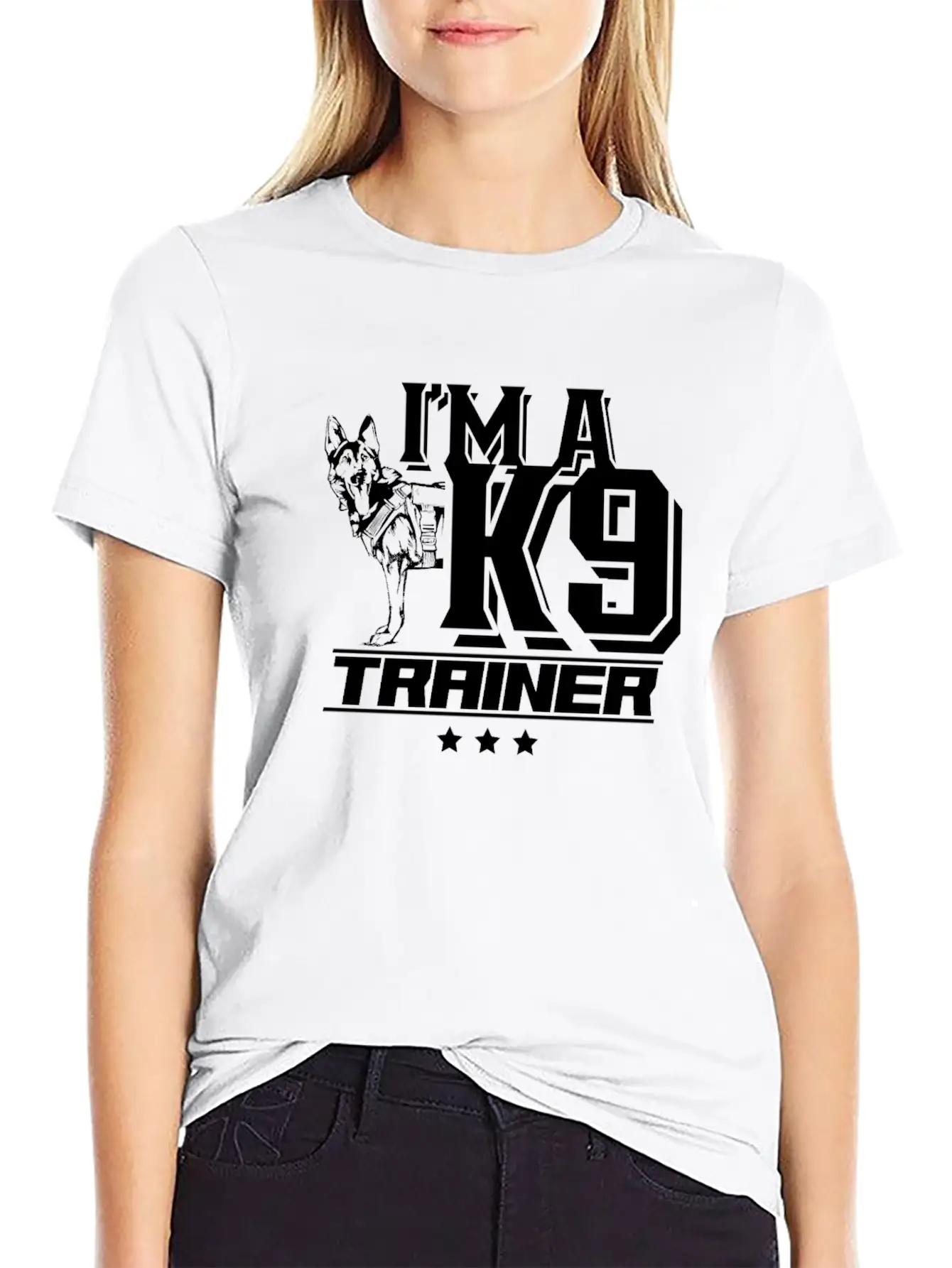 I'm A K9 Trainer Training Dog Handler Service Dog Essential Cotton Tee For Daily Outfits – Unisex Style