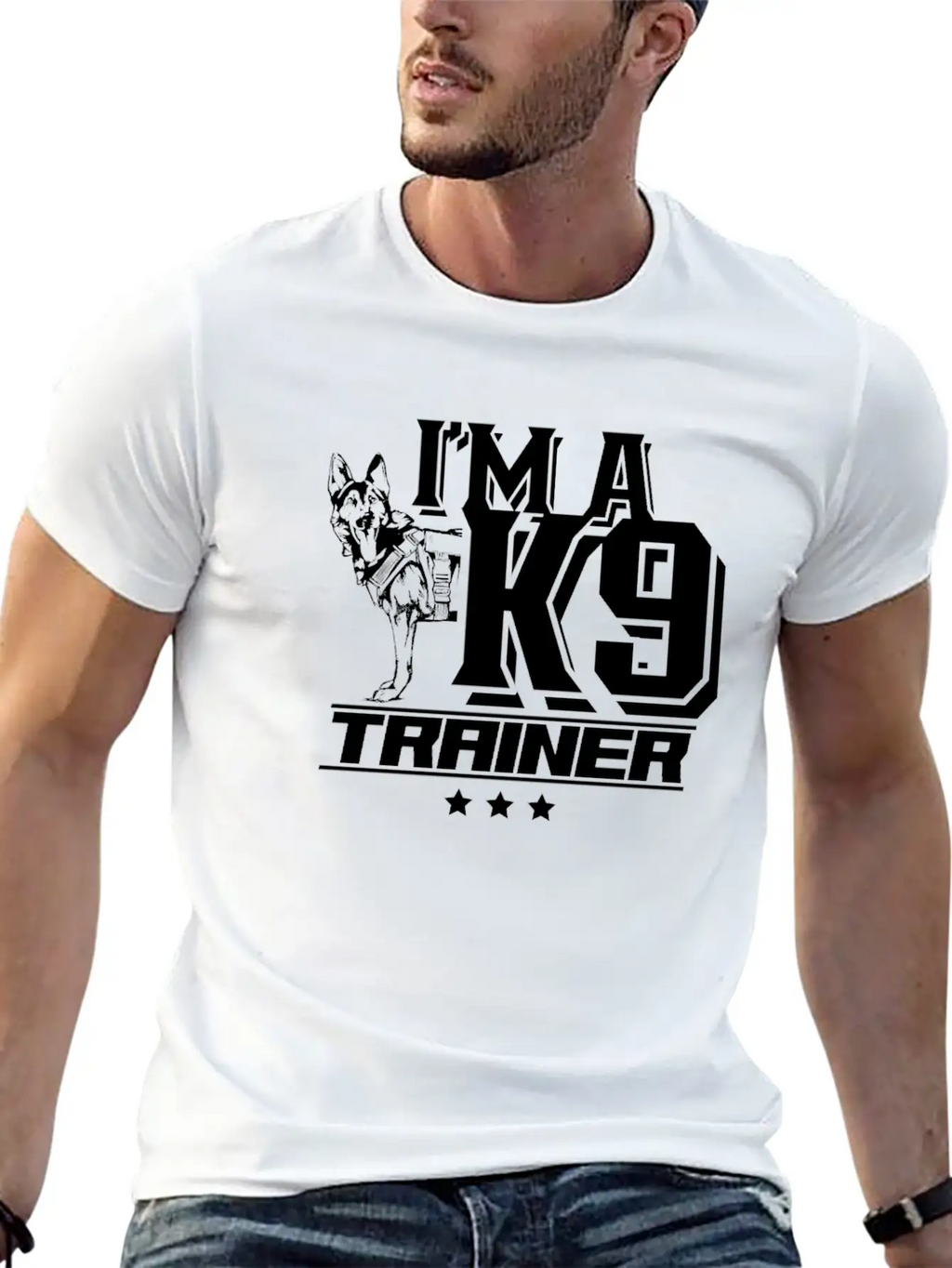 I'm A K9 Trainer Training Dog Handler Service Dog Essential Cotton Tee For Daily Outfits – Unisex Style