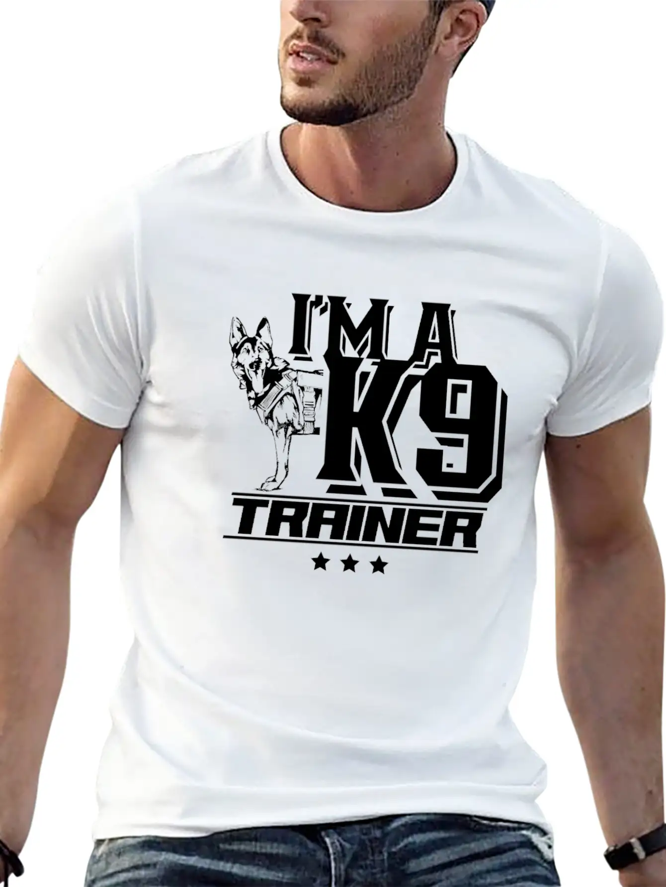 I'm A K9 Trainer Training Dog Handler Service Dog Essential Cotton Tee For Daily Outfits – Unisex Style