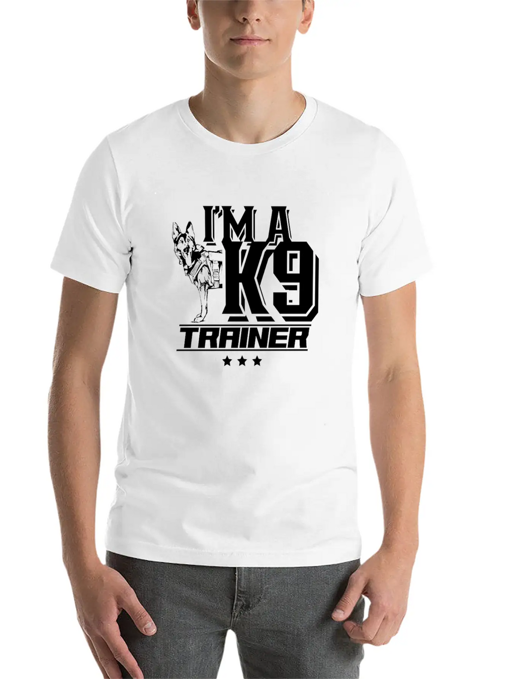 I'm A K9 Trainer Training Dog Handler Service Dog Essential Cotton Tee For Daily Outfits – Unisex Style