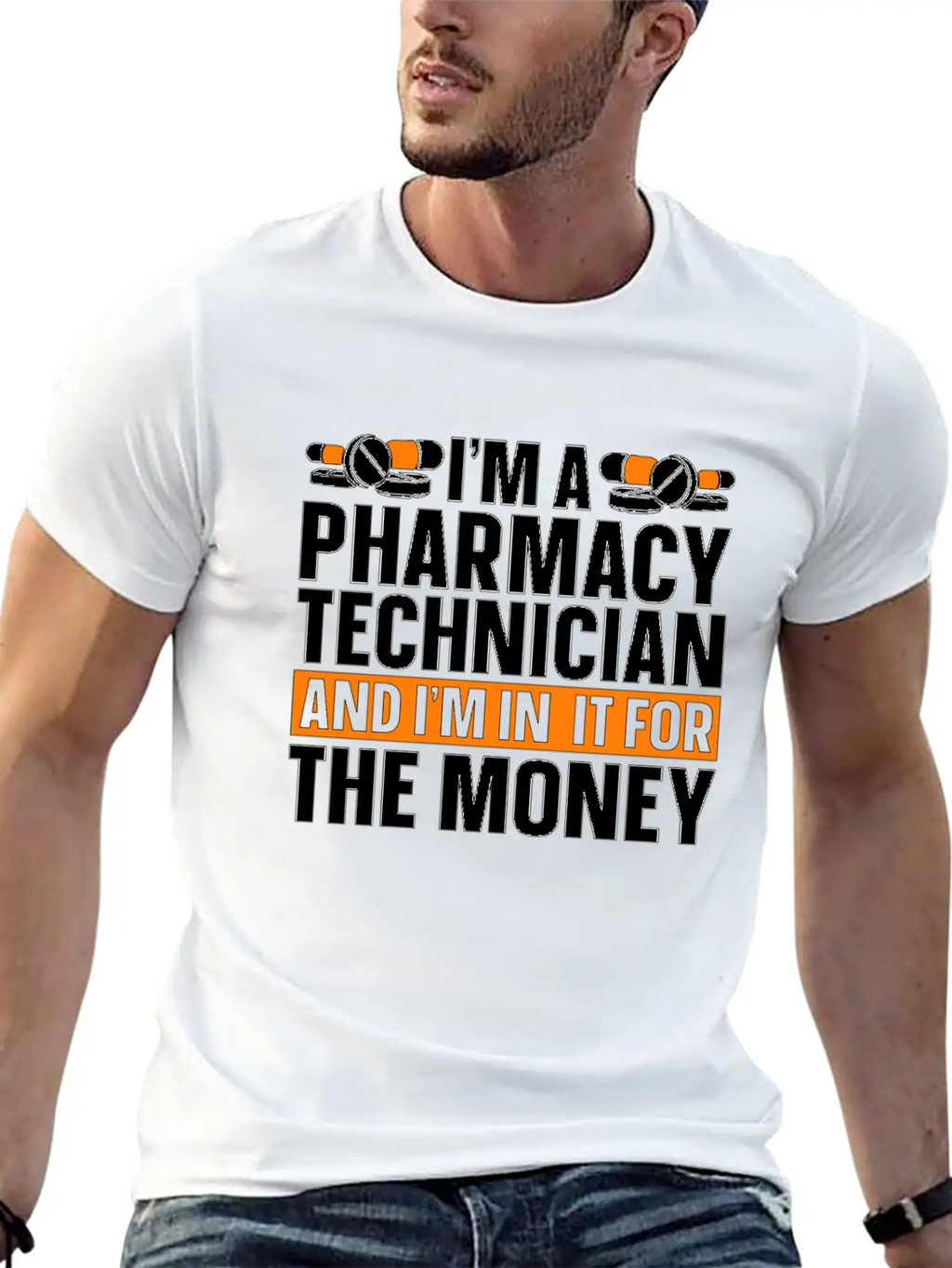 I'm A Pharmacy Technician Tech Medicine Pharmacist Unisex Casual T-Shirt – Clean Design For Daily Comfort