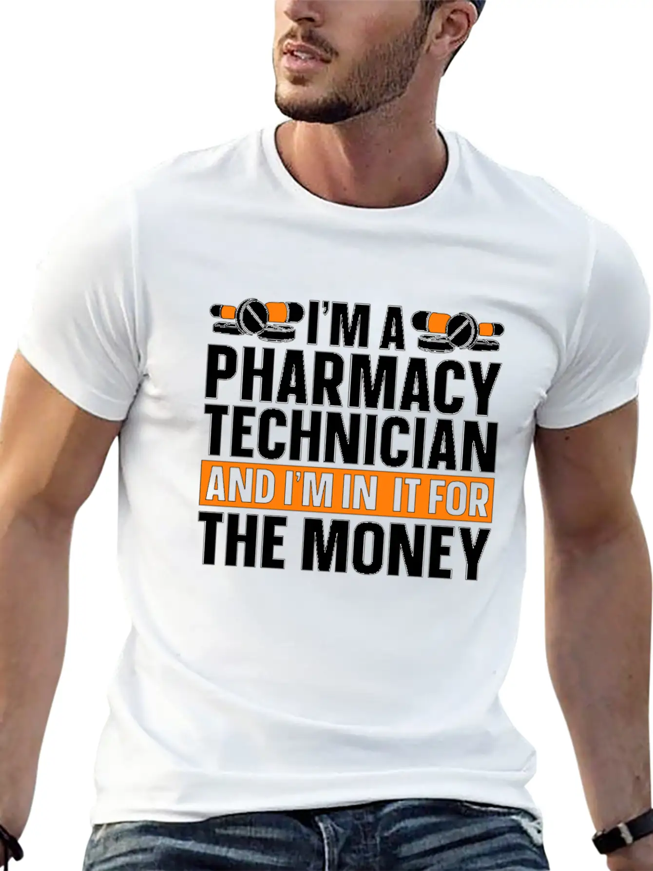 I'm A Pharmacy Technician Tech Medicine Pharmacist Unisex Casual T-Shirt – Clean Design For Daily Comfort