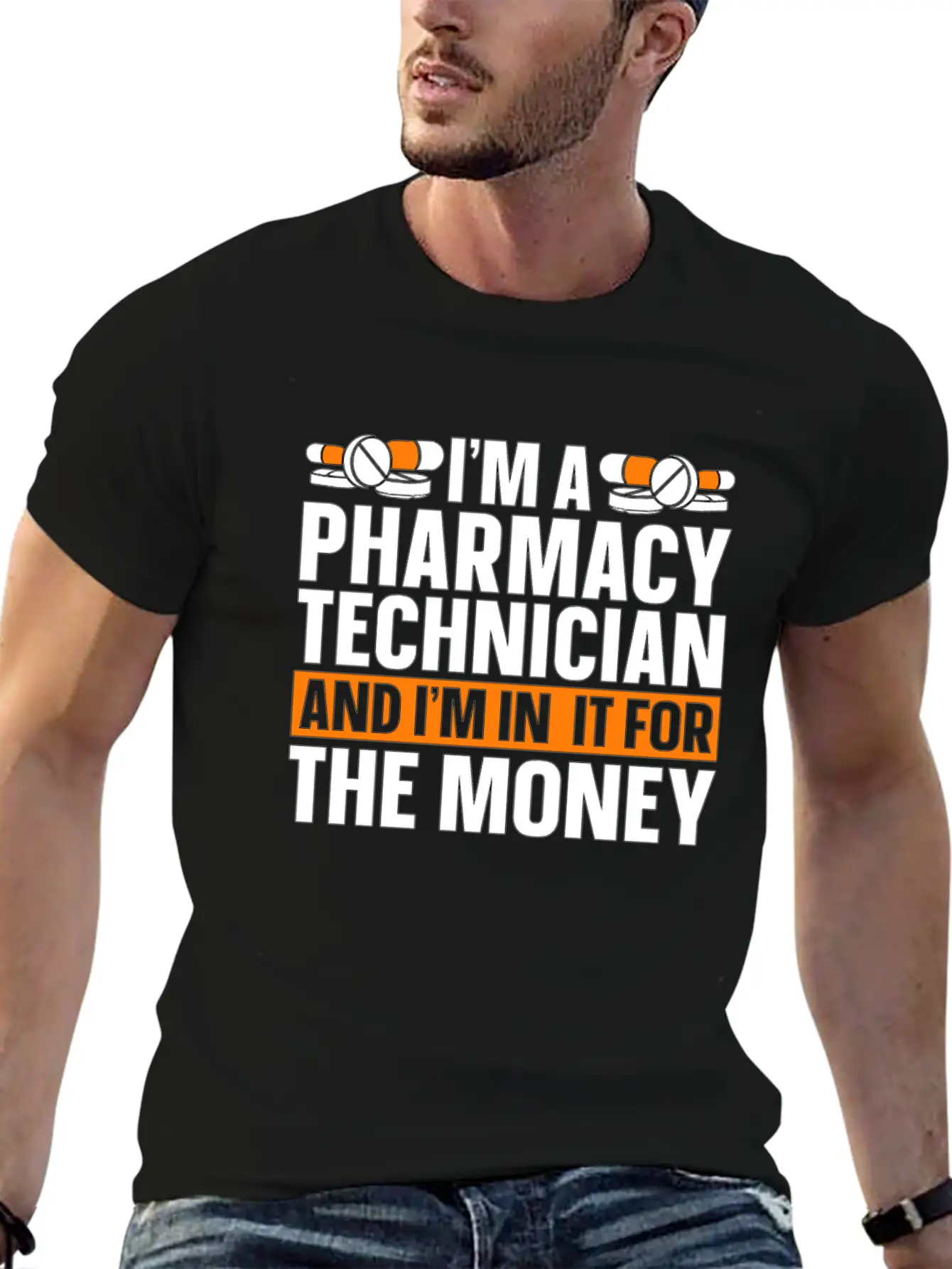 I'm A Pharmacy Technician Tech Medicine Pharmacist Unisex Casual T-Shirt – Clean Design For Daily Comfort