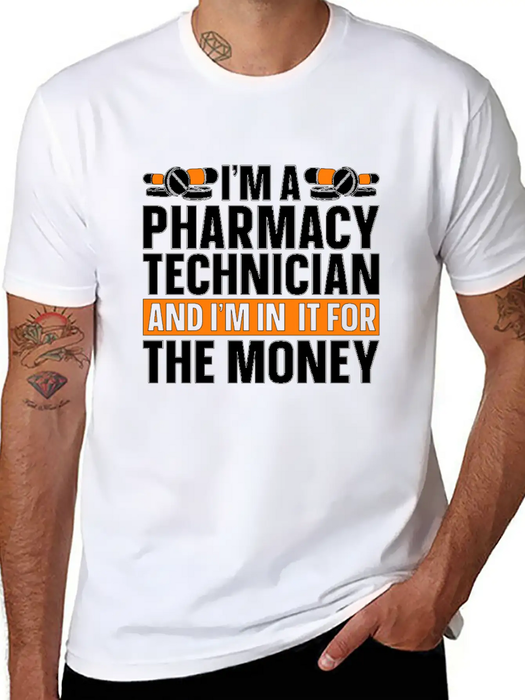 I'm A Pharmacy Technician Tech Medicine Pharmacist Unisex Casual T-Shirt – Clean Design For Daily Comfort