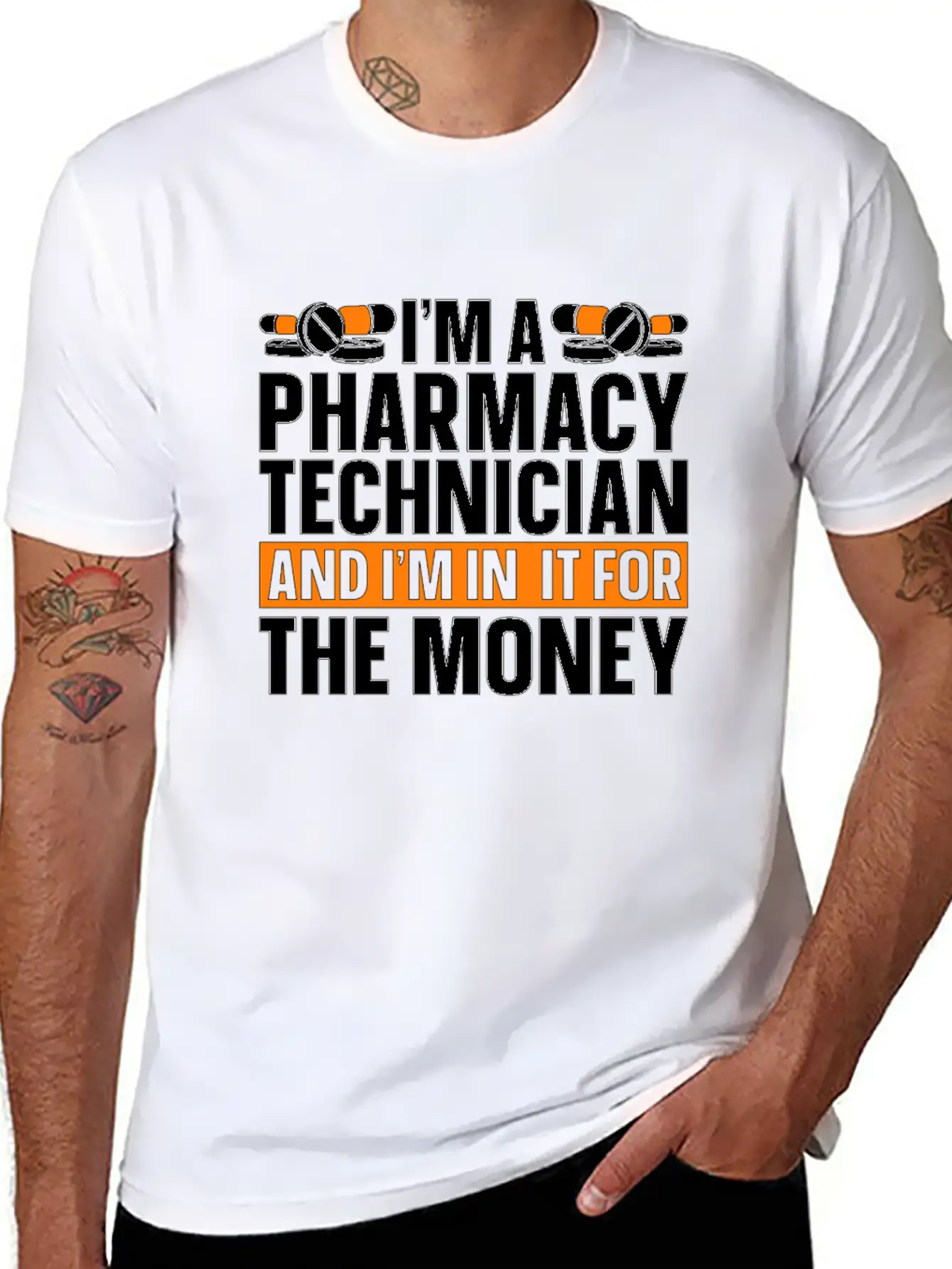 I'm A Pharmacy Technician Tech Medicine Pharmacist Unisex Casual T-Shirt – Clean Design For Daily Comfort