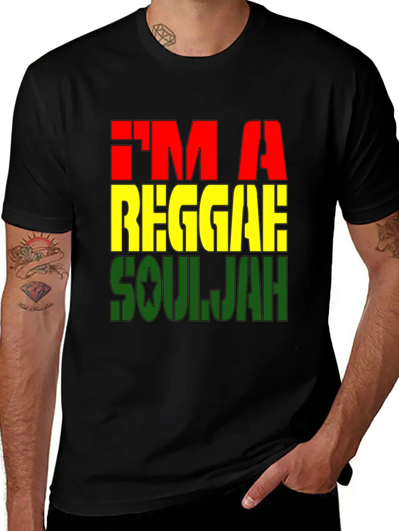I'M A Reggae Souljah Casual Graphic T-Shirt – Simple And Comfortable Daily Wear