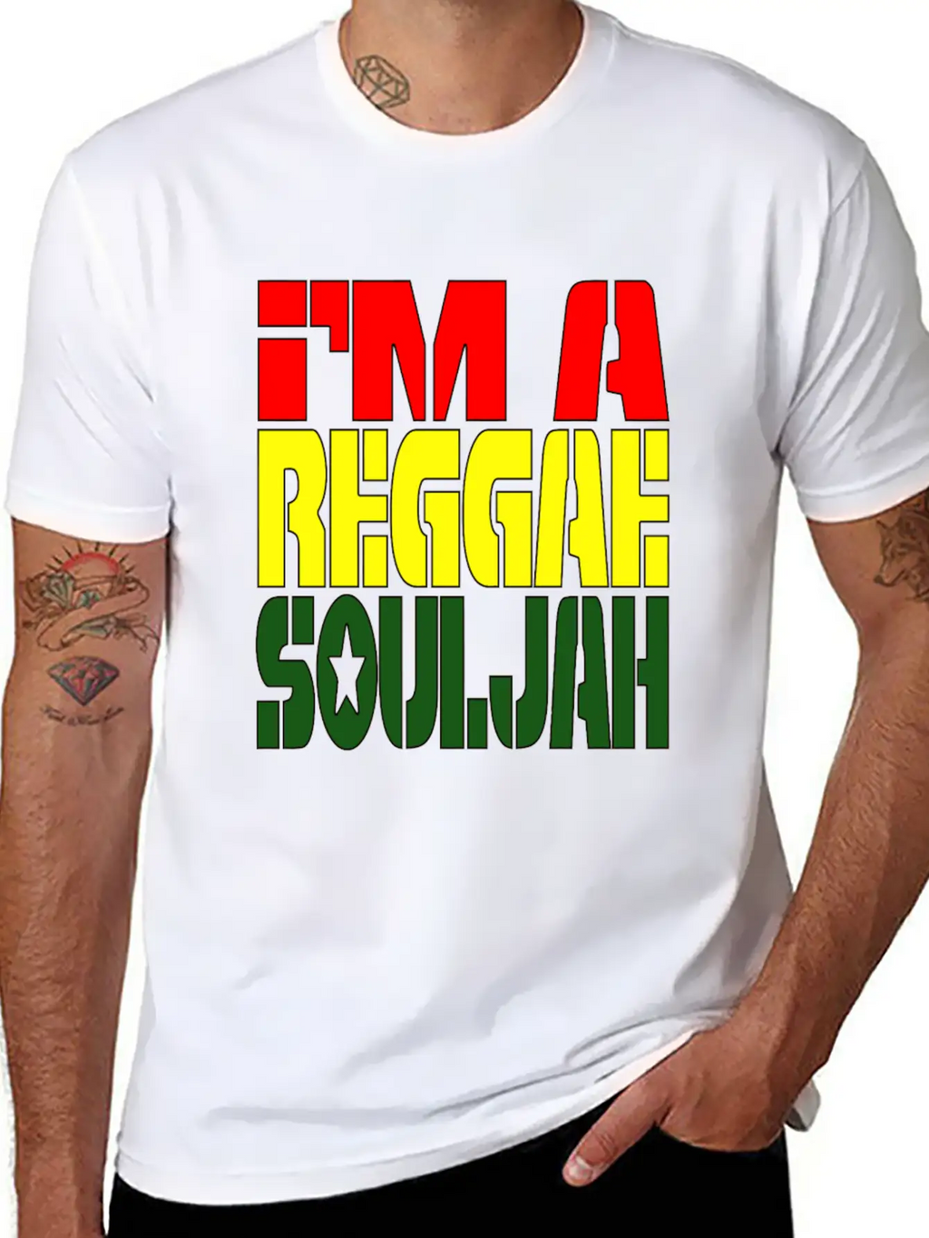 I'M A Reggae Souljah Casual Graphic T-Shirt – Simple And Comfortable Daily Wear