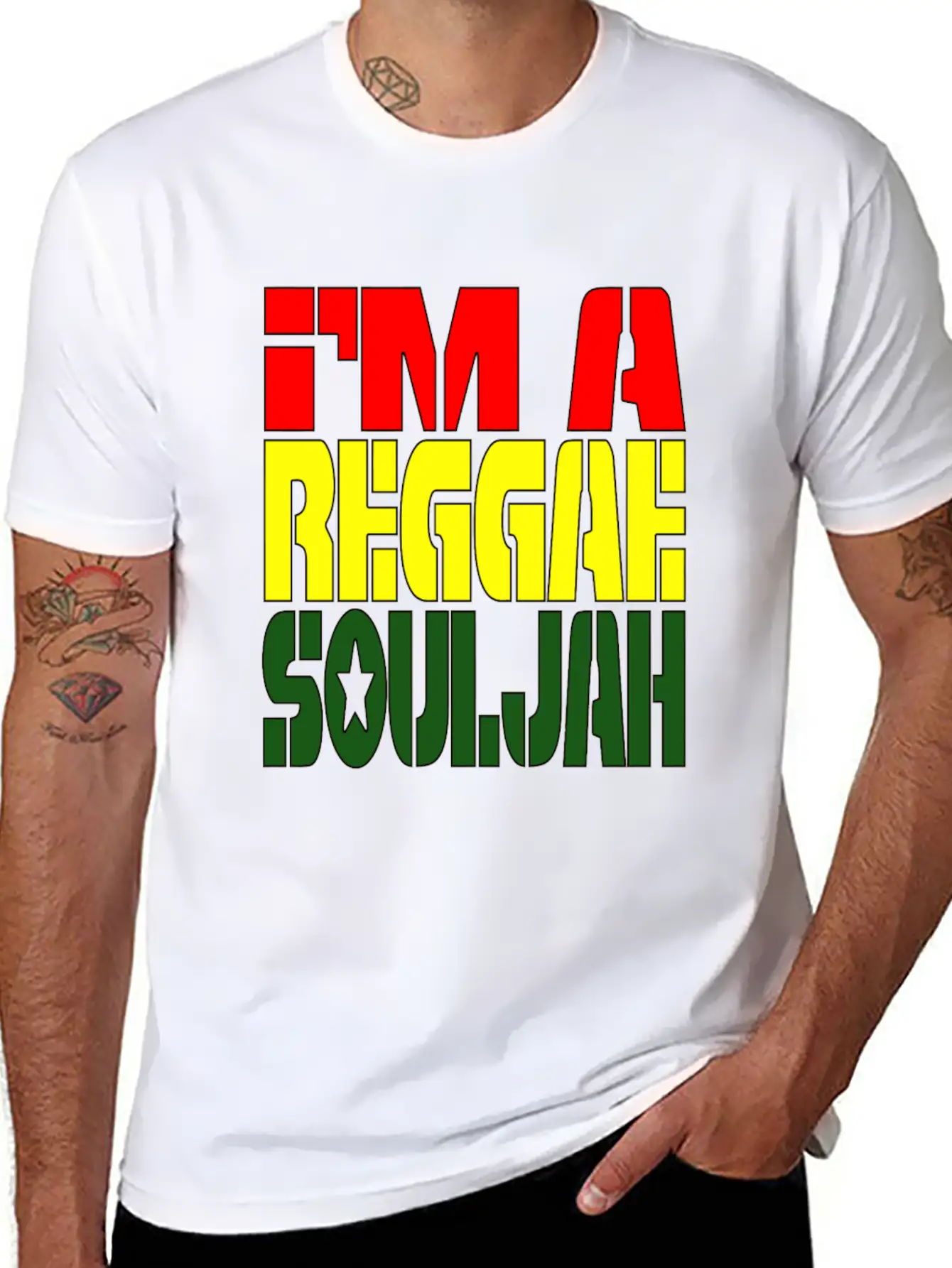 I'M A Reggae Souljah Casual Graphic T-Shirt – Simple And Comfortable Daily Wear