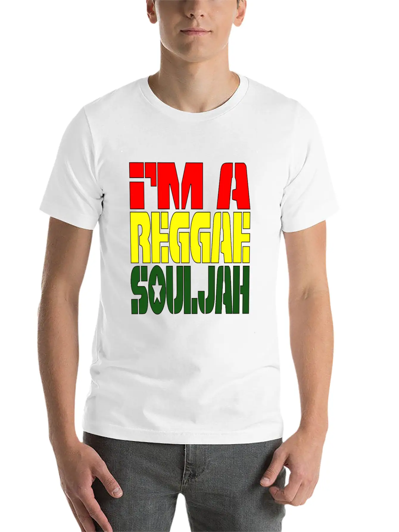 I'M A Reggae Souljah Casual Graphic T-Shirt – Simple And Comfortable Daily Wear