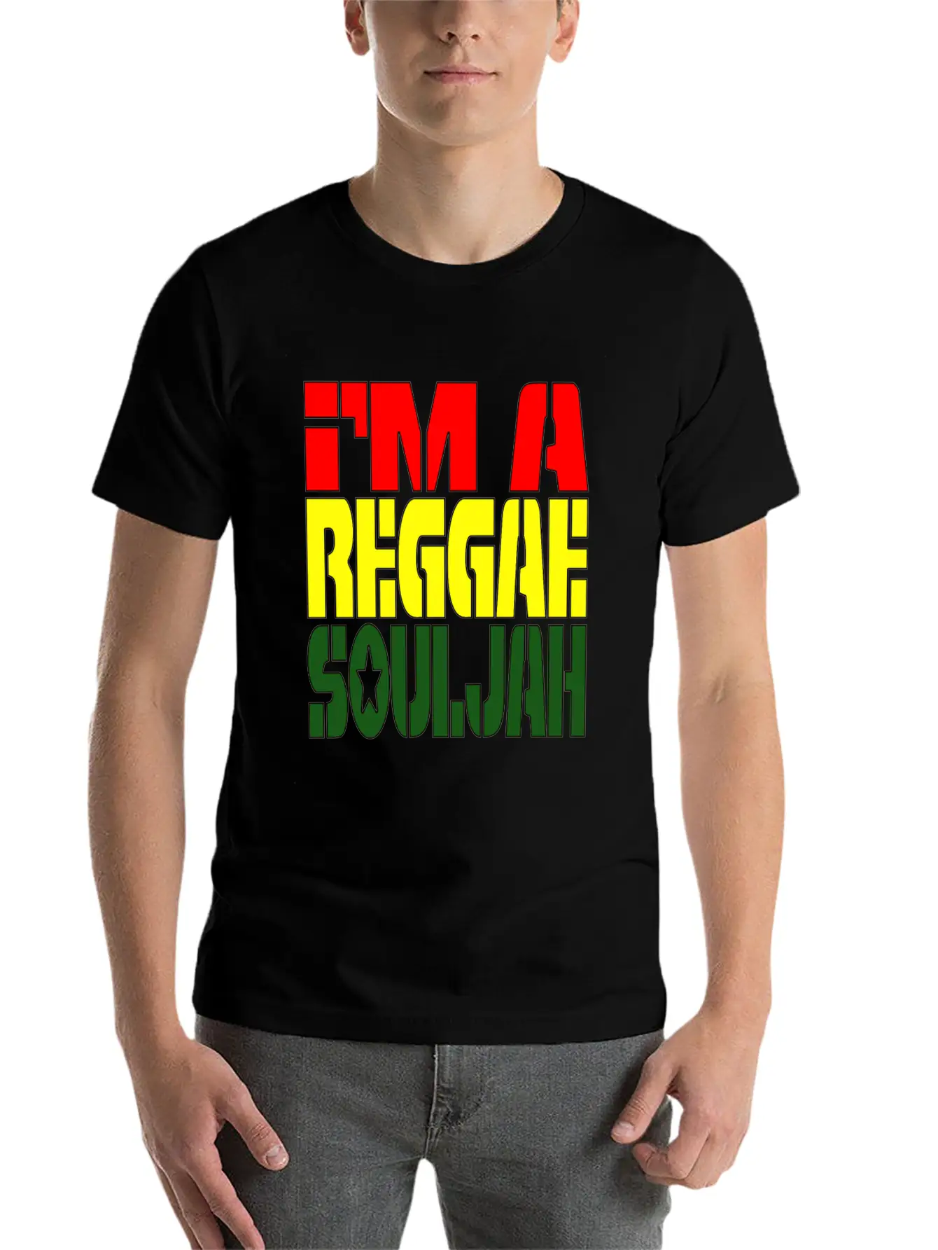 I'M A Reggae Souljah Casual Graphic T-Shirt – Simple And Comfortable Daily Wear
