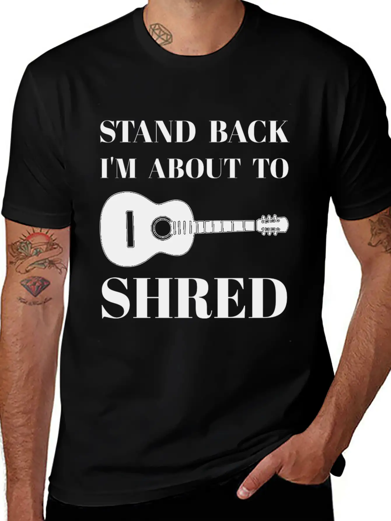 I'm About To Shred Guitar Player Musician Cool Unisex Short Sleeve Soft Cotton T-Shirt – Casual Everyday Wear