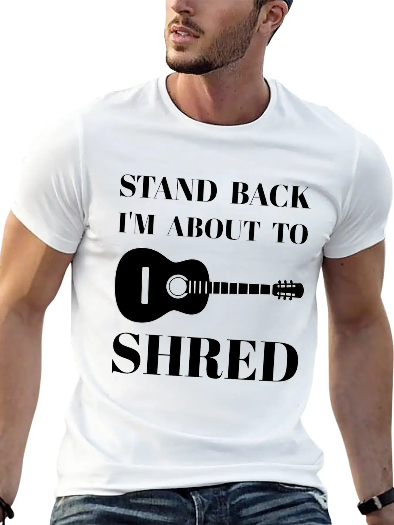 I'm About To Shred Guitar Player Musician Cool Unisex Short Sleeve Soft Cotton T-Shirt – Casual Everyday Wear