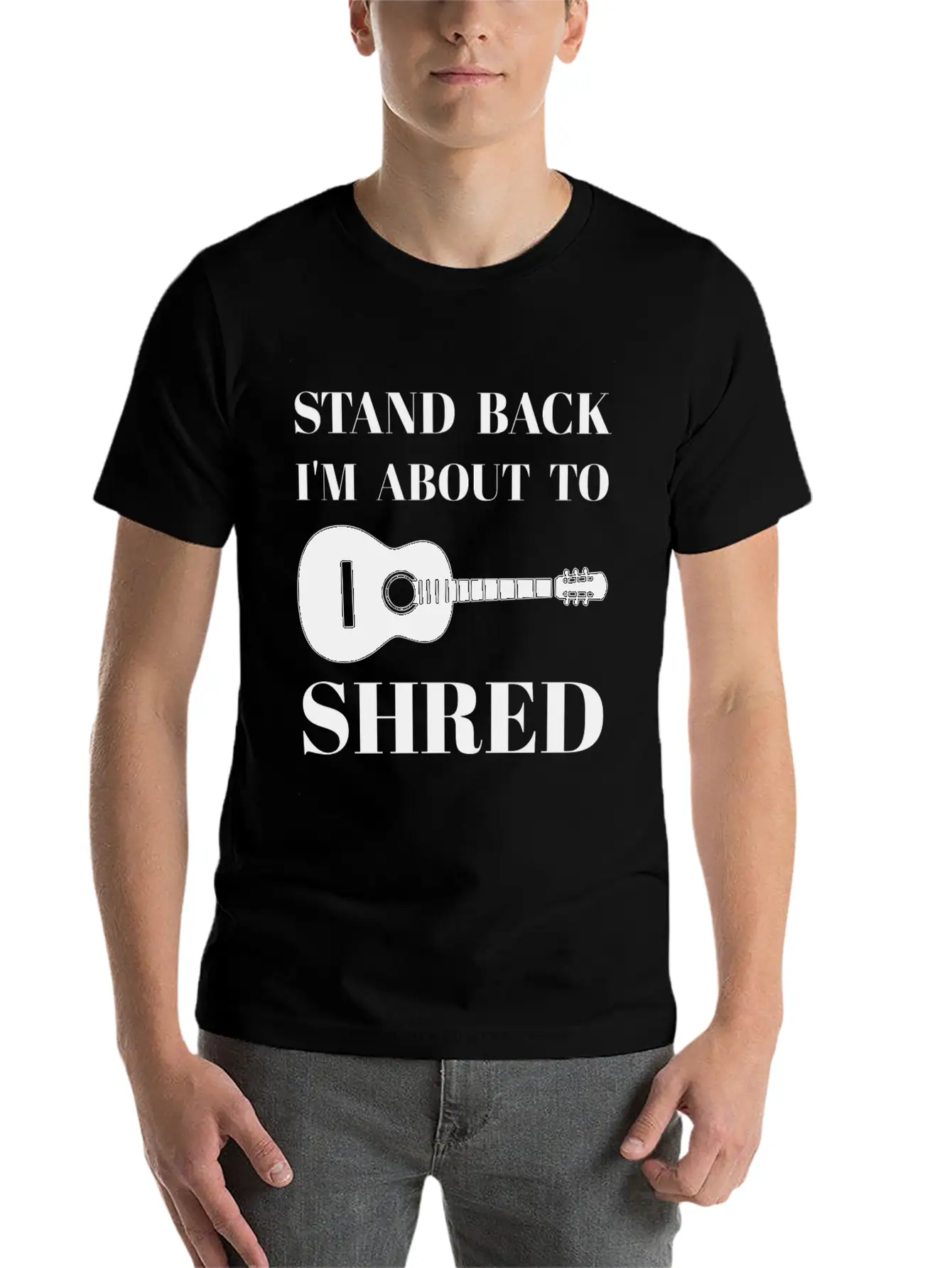 I'm About To Shred Guitar Player Musician Cool Unisex Short Sleeve Soft Cotton T-Shirt – Casual Everyday Wear