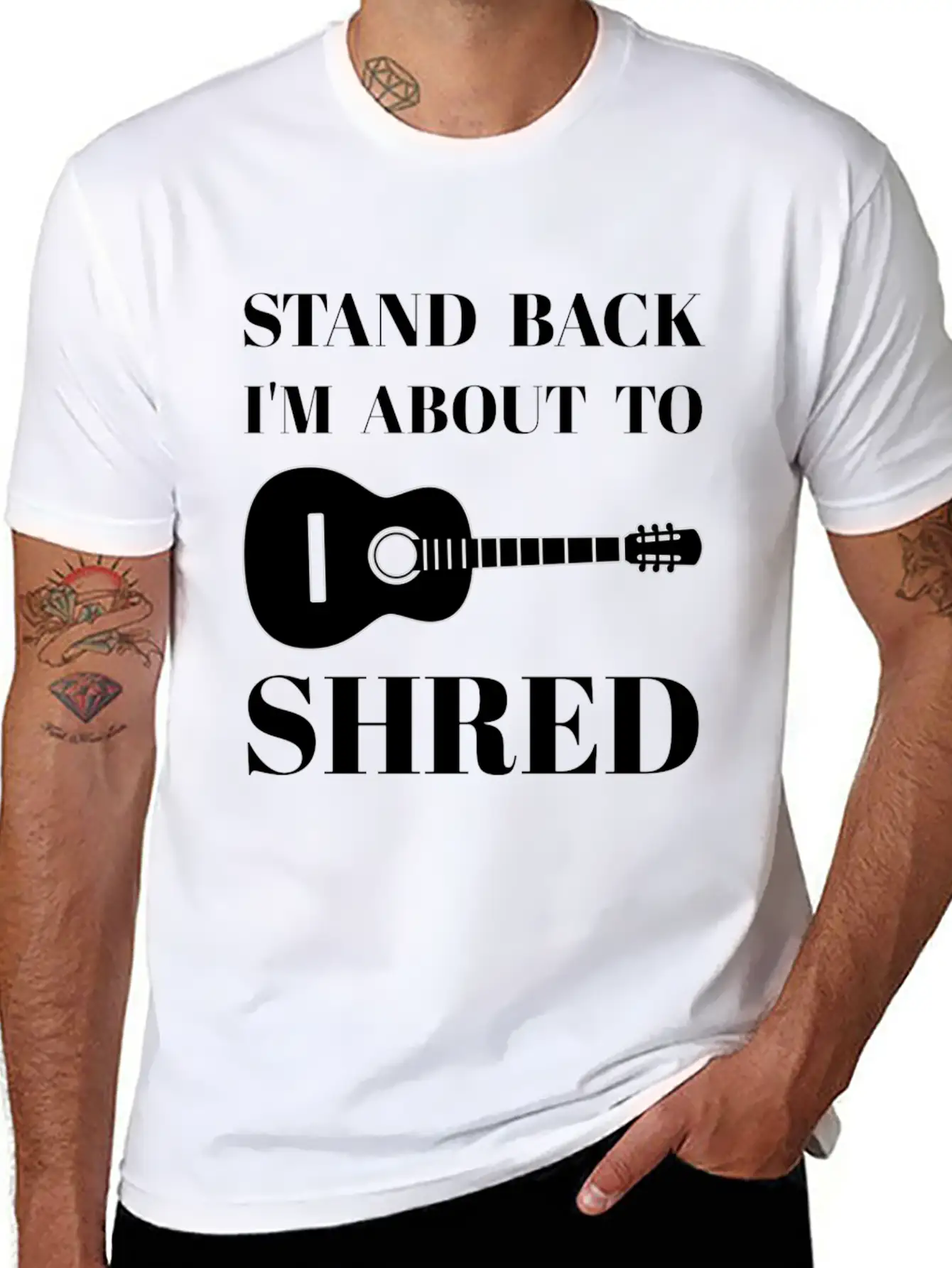 I'm About To Shred Guitar Player Musician Cool Unisex Short Sleeve Soft Cotton T-Shirt – Casual Everyday Wear