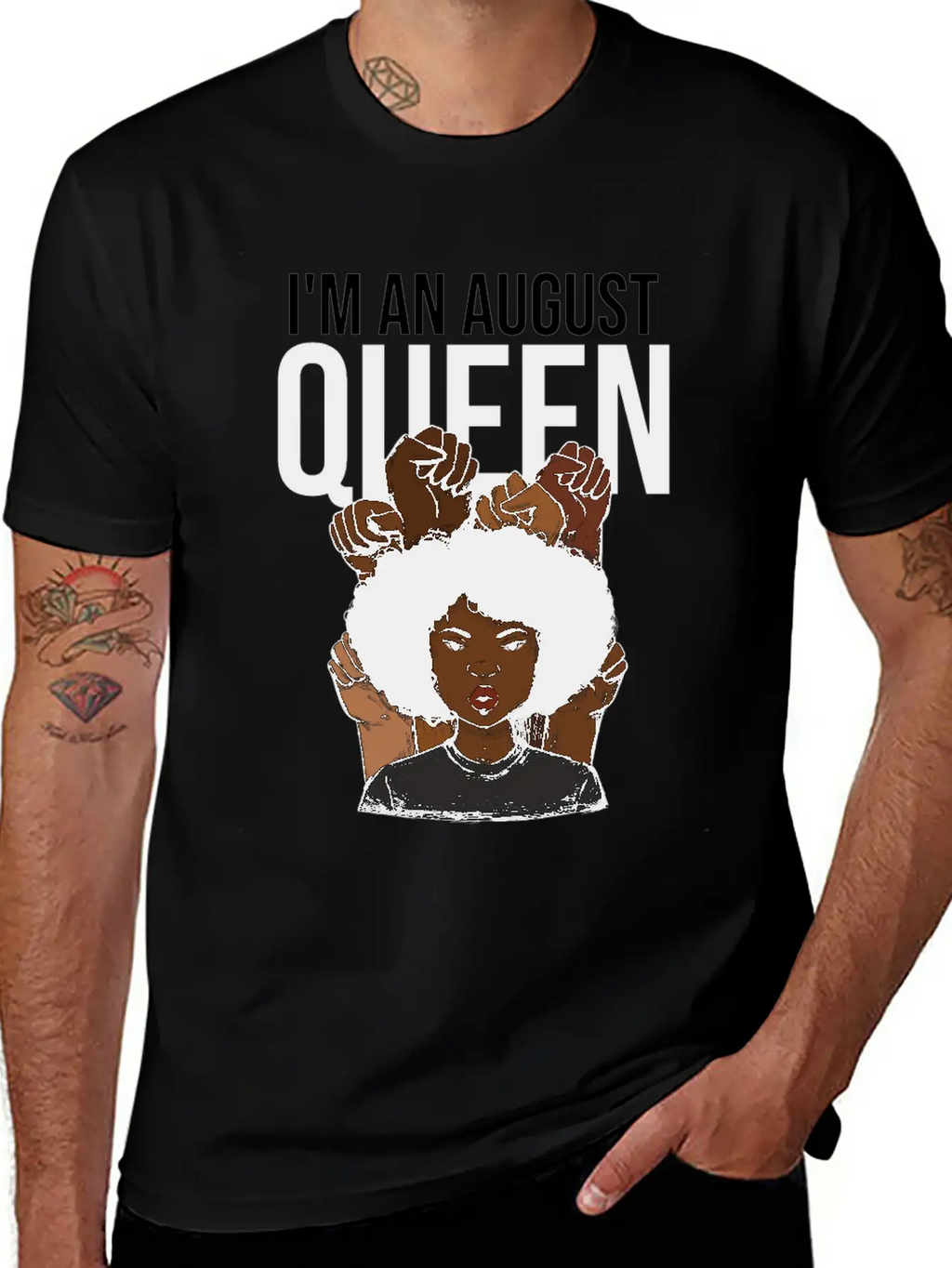 I'm An August Queen Birthday Unisex Short Sleeve Soft Cotton T-Shirt – Casual Everyday Wear