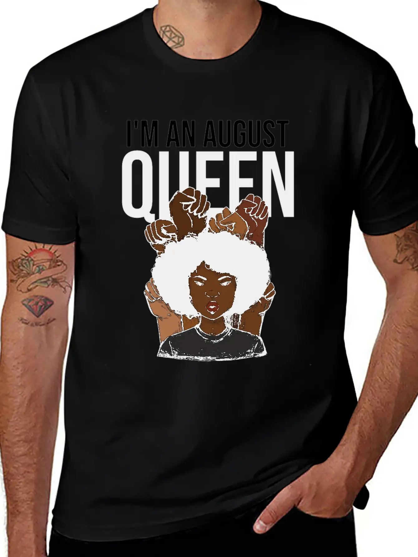 I'm An August Queen Birthday Unisex Short Sleeve Soft Cotton T-Shirt – Casual Everyday Wear