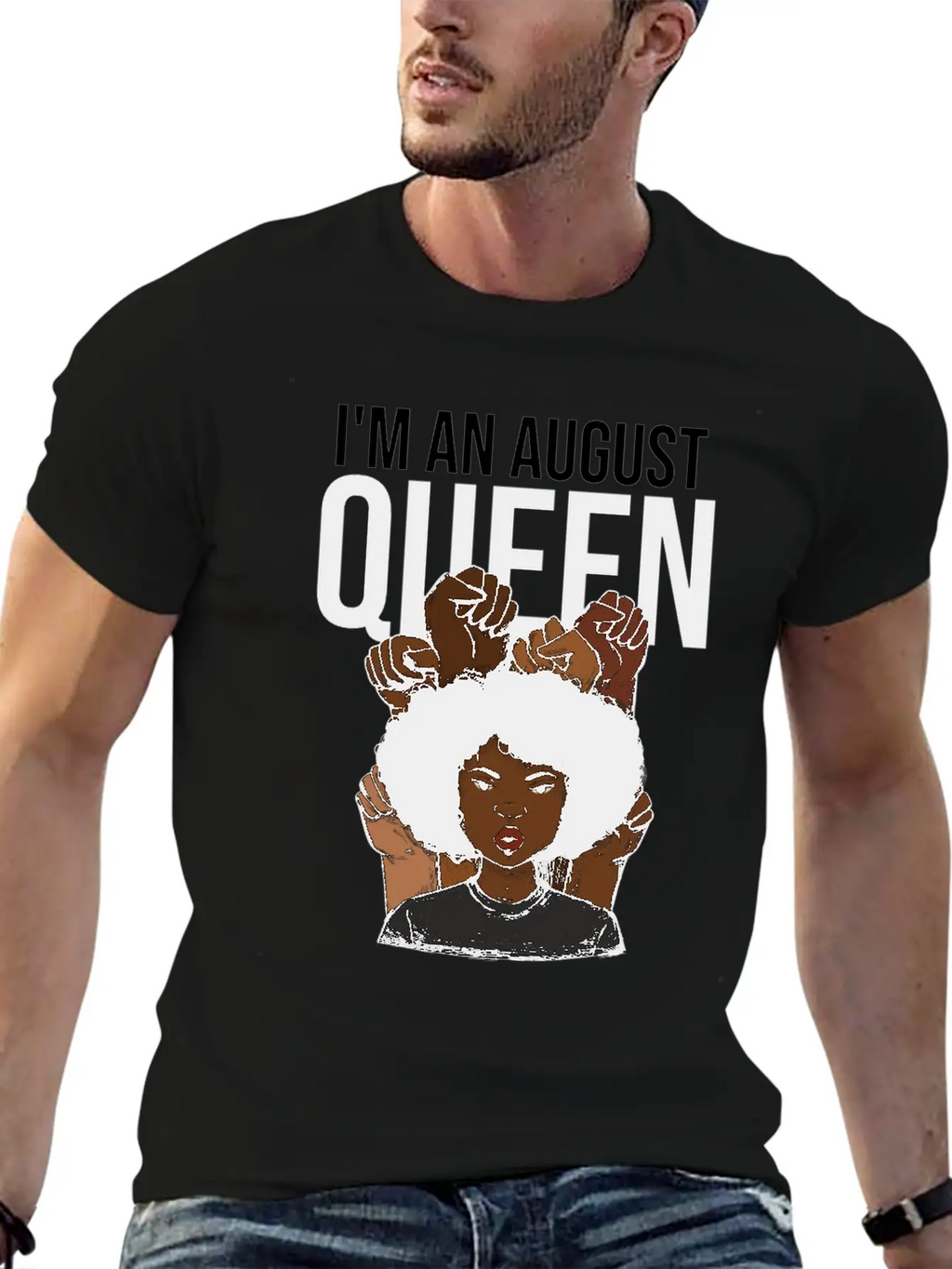 I'm An August Queen Birthday Unisex Short Sleeve Soft Cotton T-Shirt – Casual Everyday Wear