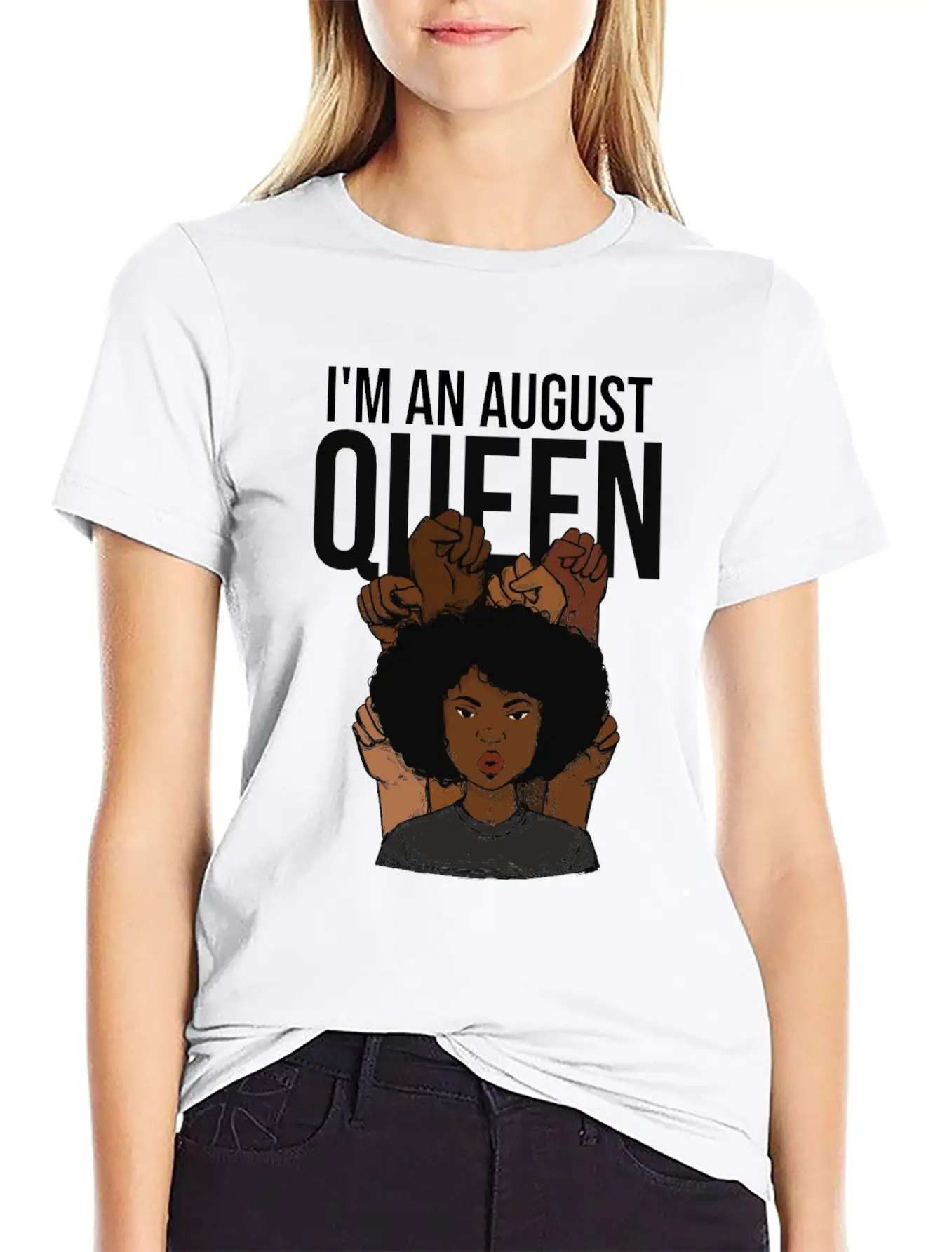 I'm An August Queen Birthday Unisex Short Sleeve Soft Cotton T-Shirt – Casual Everyday Wear