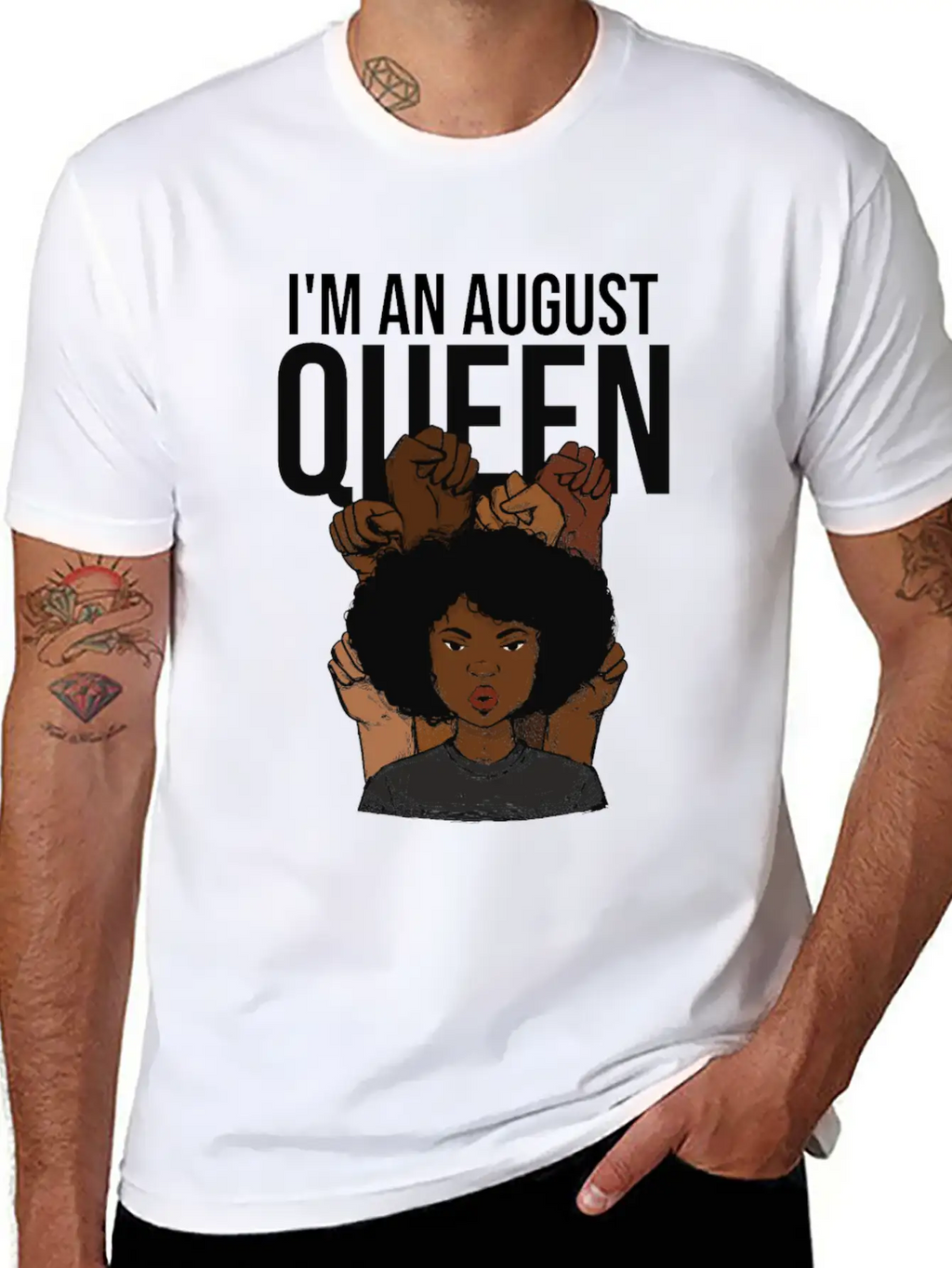 I'm An August Queen Birthday Unisex Short Sleeve Soft Cotton T-Shirt – Casual Everyday Wear