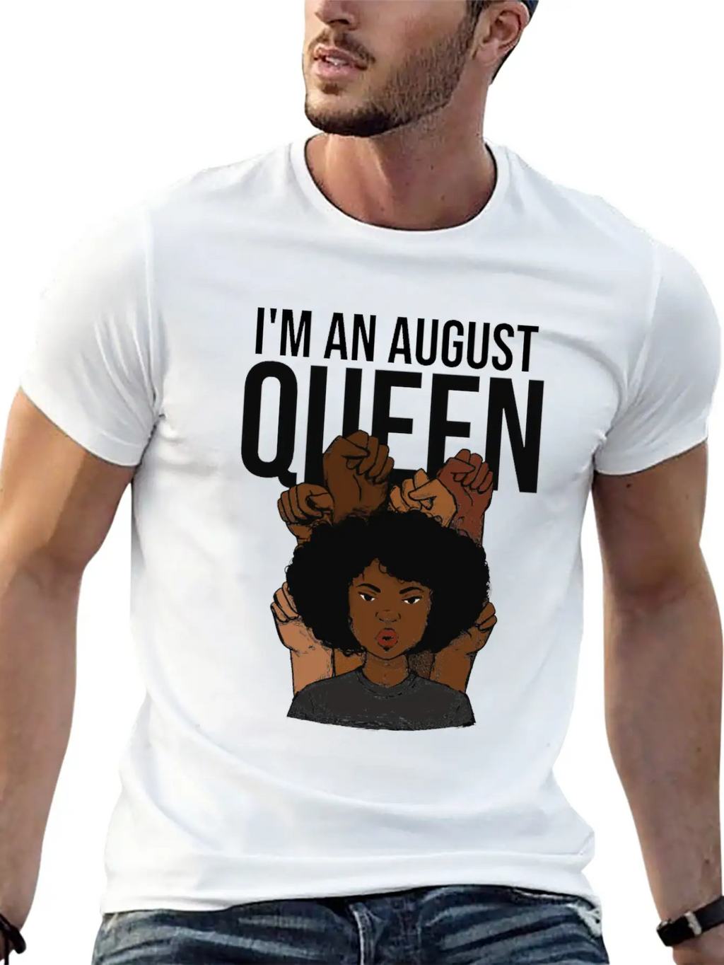 I'm An August Queen Birthday Unisex Short Sleeve Soft Cotton T-Shirt – Casual Everyday Wear
